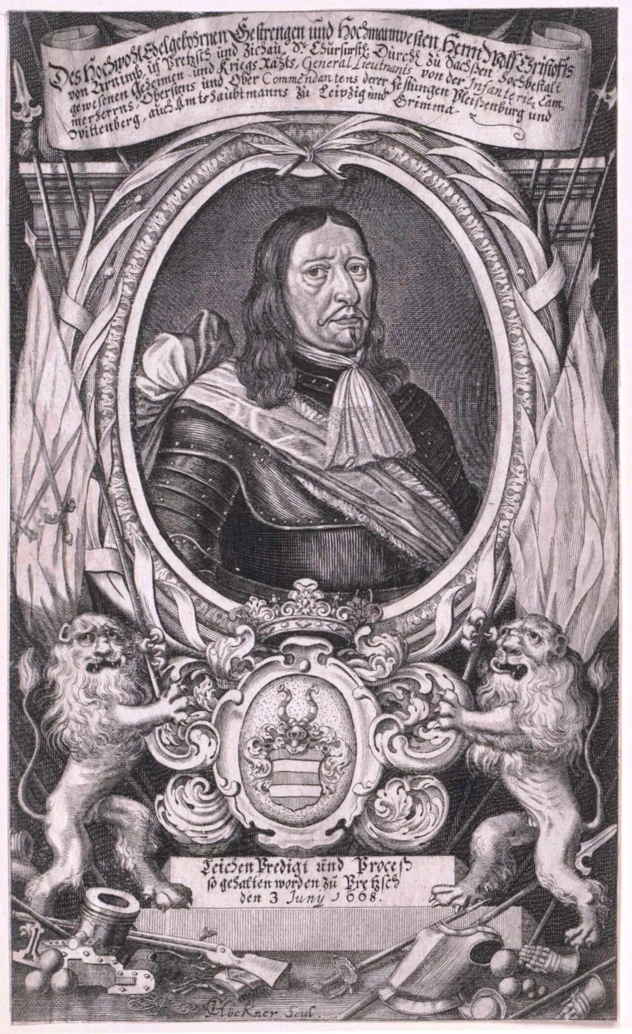 Porträt von Wolff Christoph von Arnim (1607–1668) – Gedenkseite