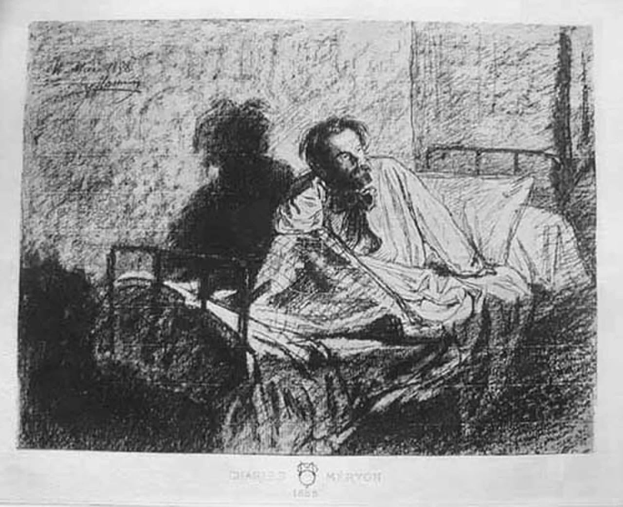 Porträt von Charles Meryon (1821–1868) – Gedenkseite