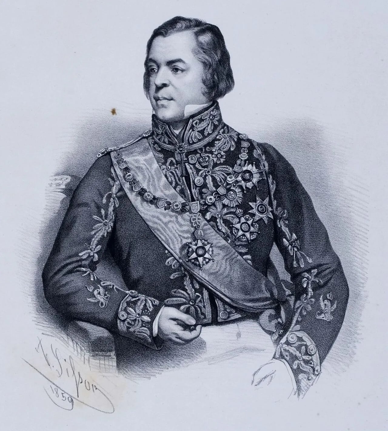 Porträt von Felisberto Caldeira Brant, Marquis of Barbacena (1772–1842) – Gedenkseite