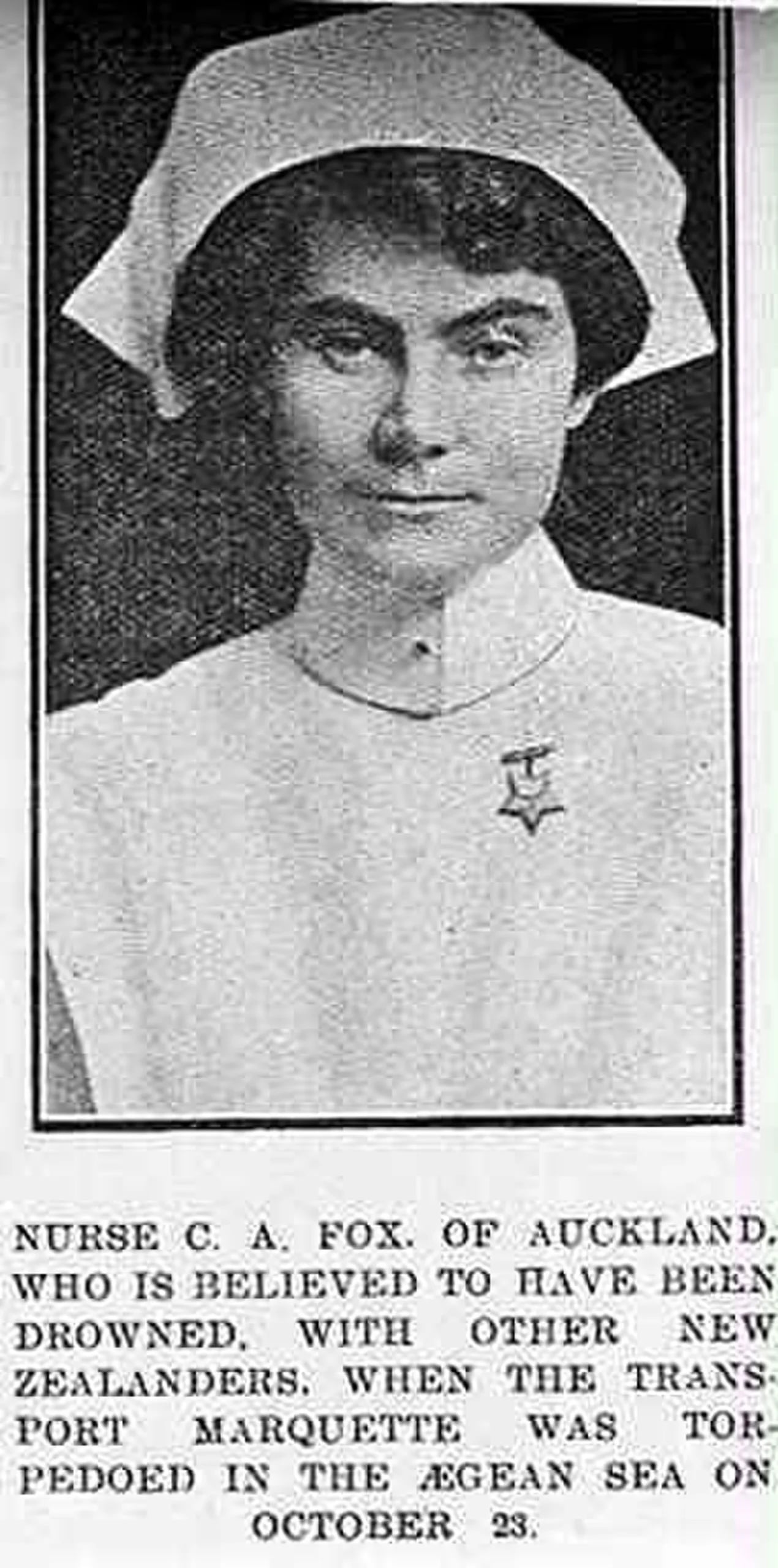 Porträt von Catherine Fox (1877–1915) – Gedenkseite