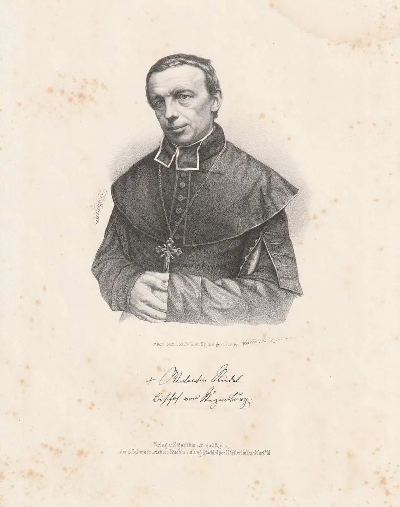 Porträt von Valentin Riedel (1802–1857) – Gedenkseite