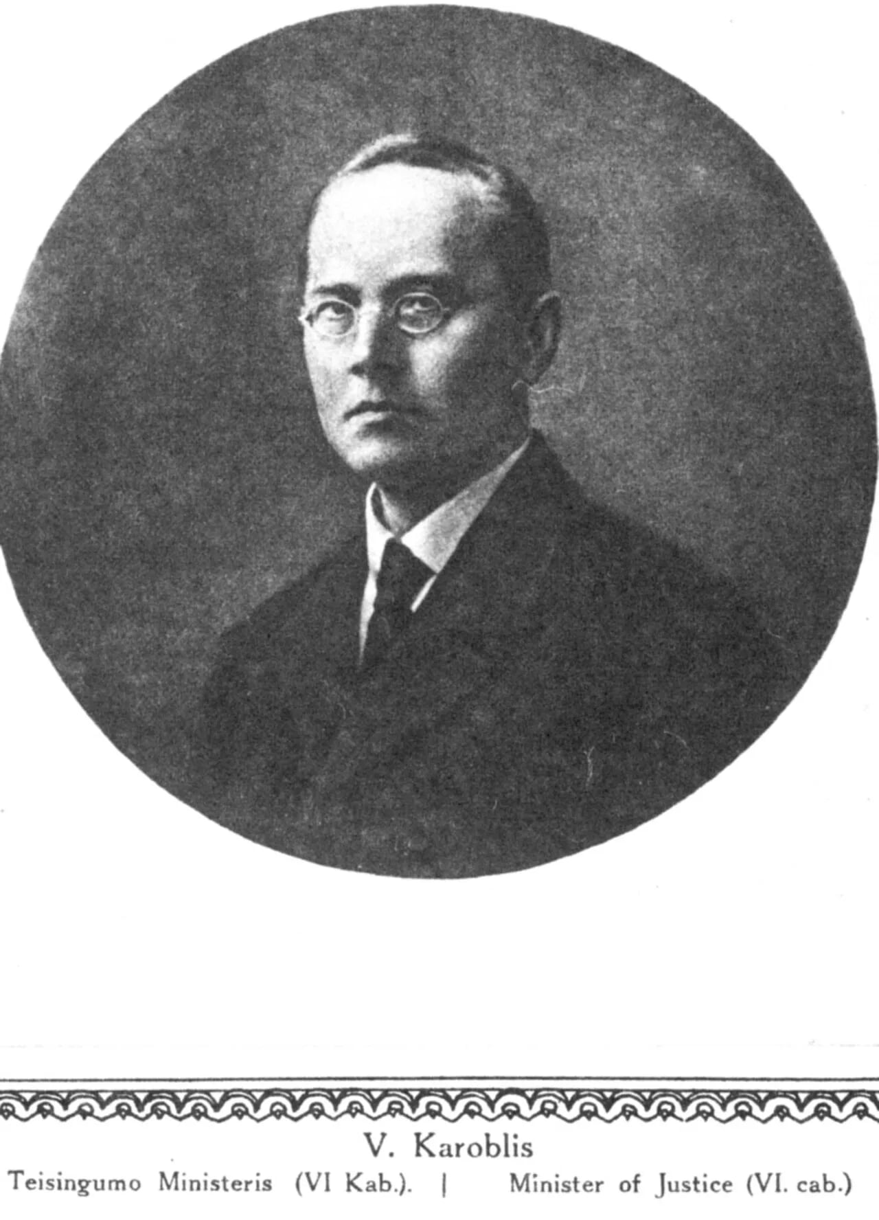 Portrait of Vincas Karoblis (1866–1939) – memorial page