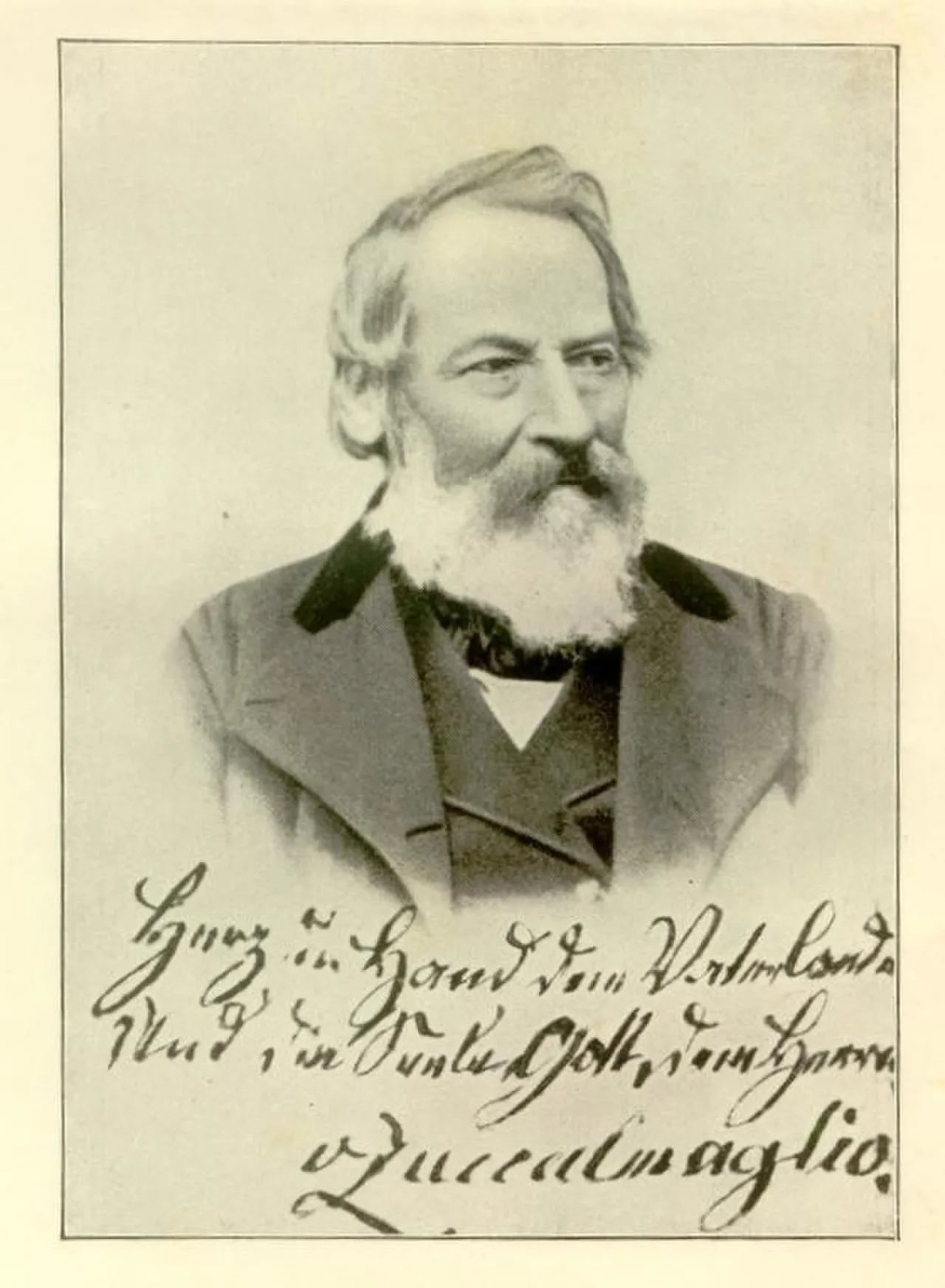 Porträt von Vinzenz Jakob von Zuccalmaglio (1806–1876) – Gedenkseite