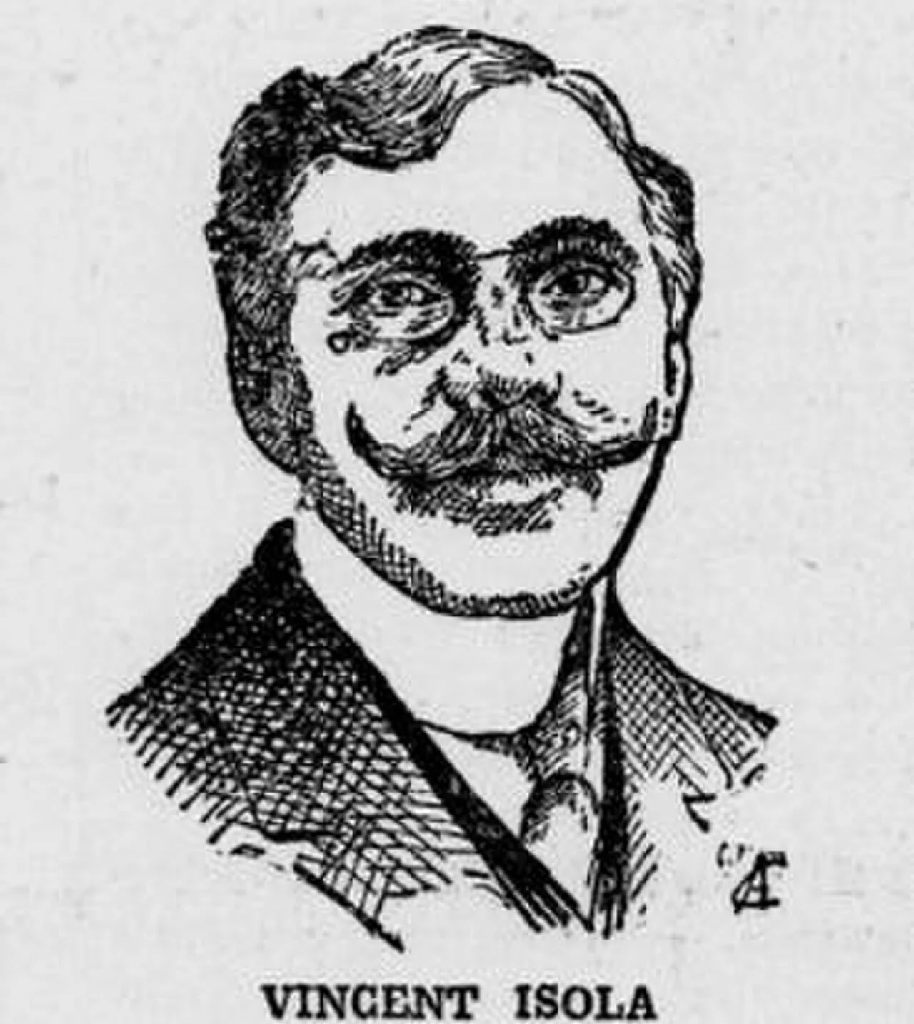 Portrait of Vincent Isola (1862–1947) – memorial page