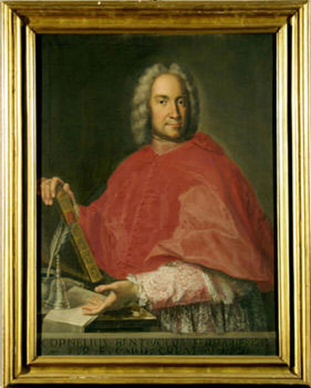 Porträt von Marco Cornelio Bentivoglio d'Aragona (1668–1732) – Gedenkseite