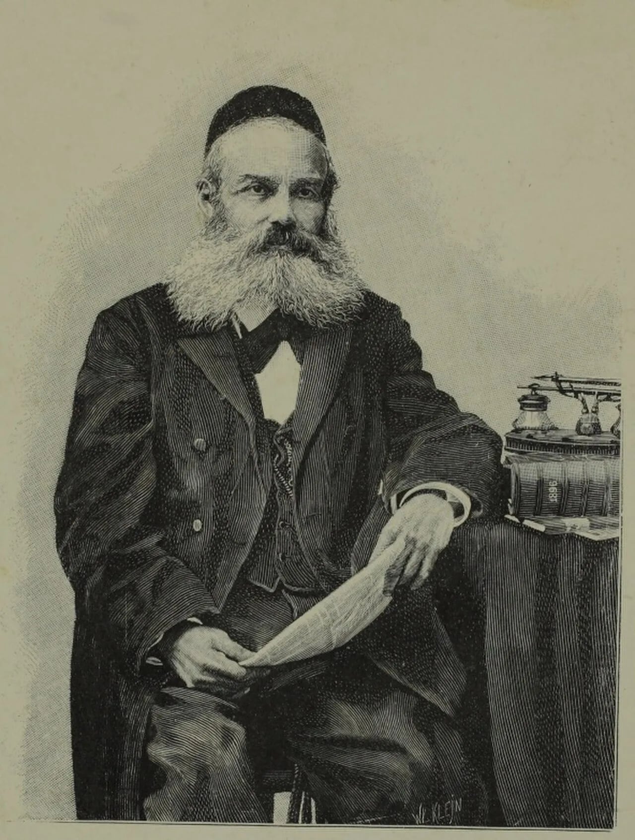 Porträt von Naftali Hertz Neimanovitch (1843–1898) – Gedenkseite