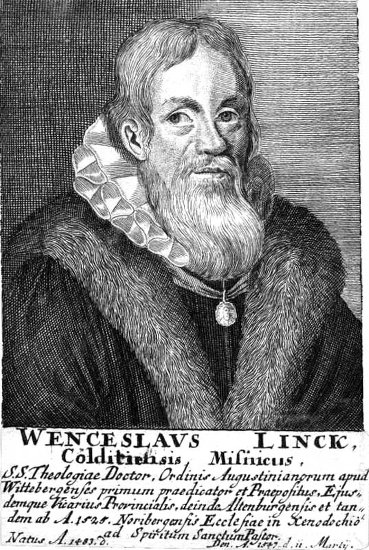Porträt von Wenzeslaus Linck (1483–1547) – Gedenkseite