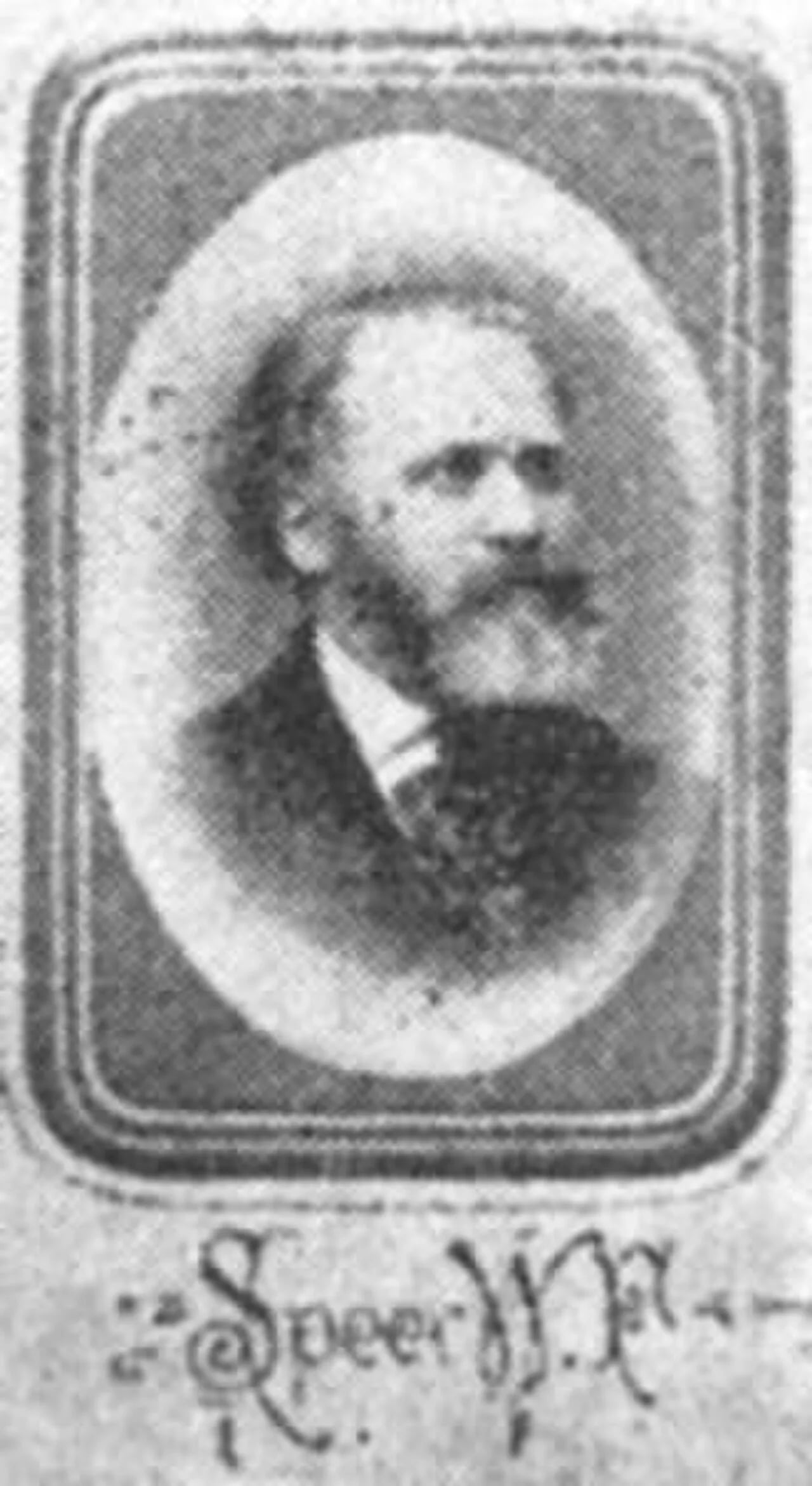 Porträt von Wilhelm Franz Speer (1823–1898) – Gedenkseite