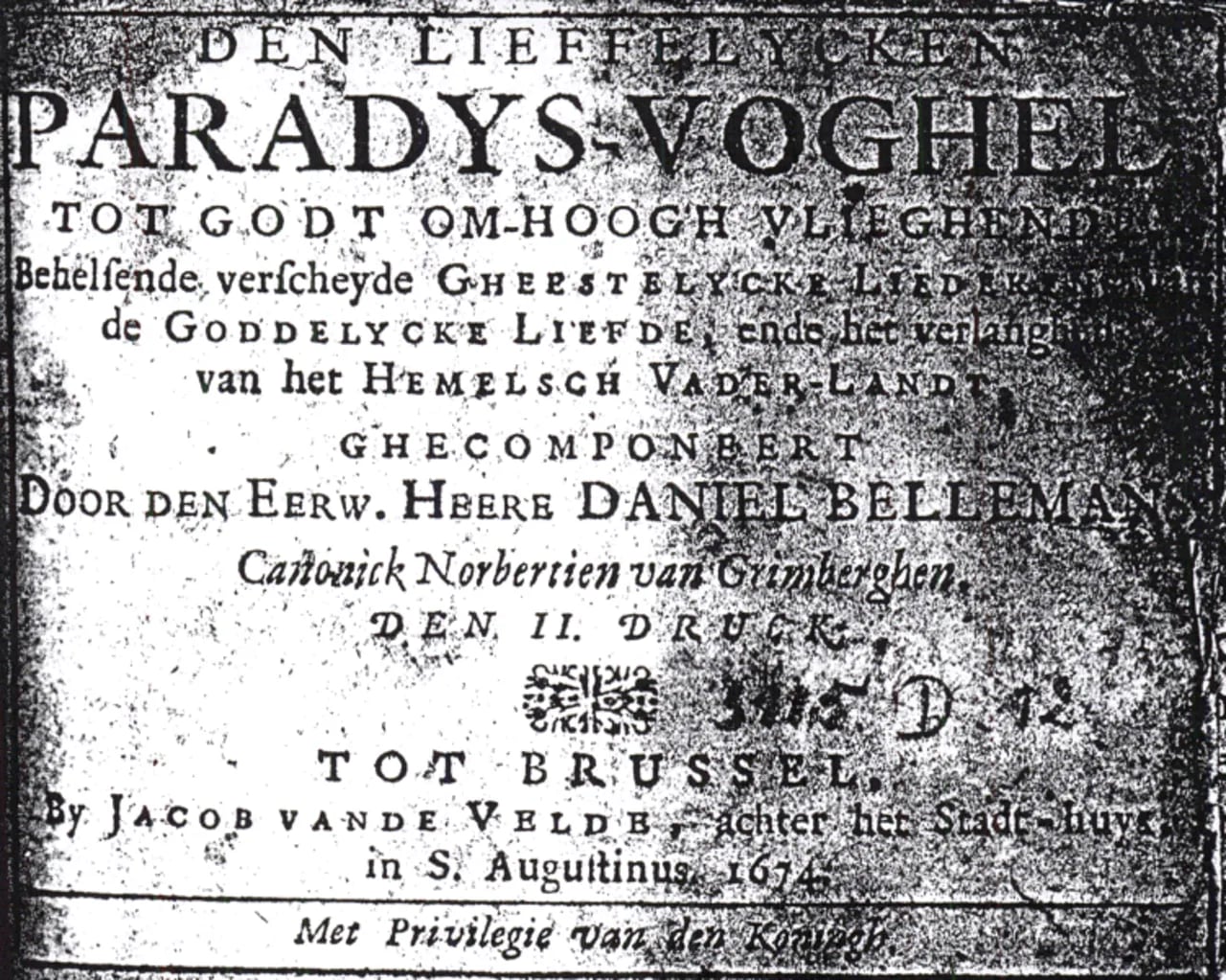 Portrait of Daniel Bellemans (1640–1674) – memorial page