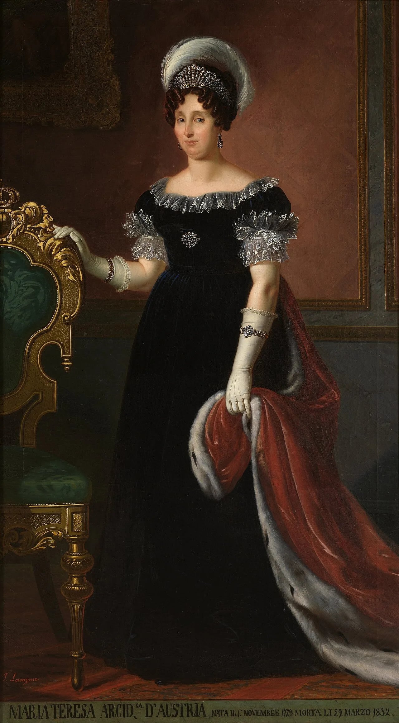 Porträt von Maria Theresia von Österreich-Este (1773–1832) – Gedenkseite