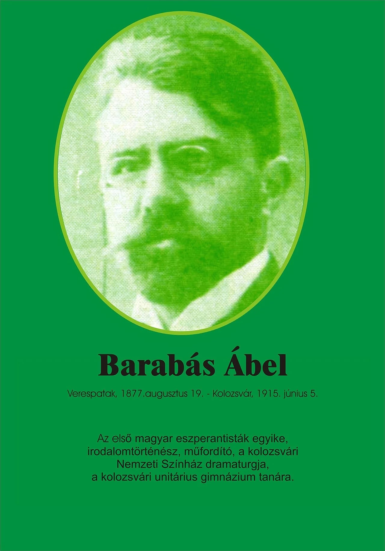 Porträt von Ábel Barabás (1877–1915) – Gedenkseite