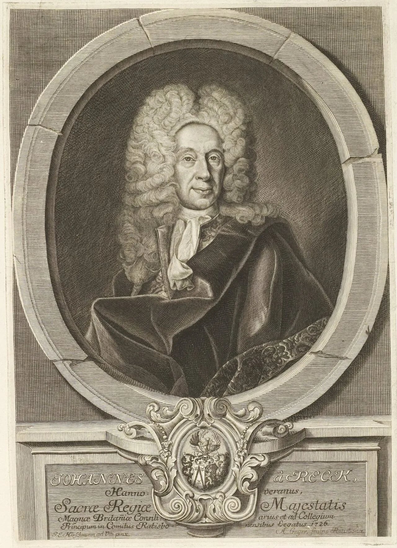 Porträt von Johann von Reck (1662–1737) – Gedenkseite