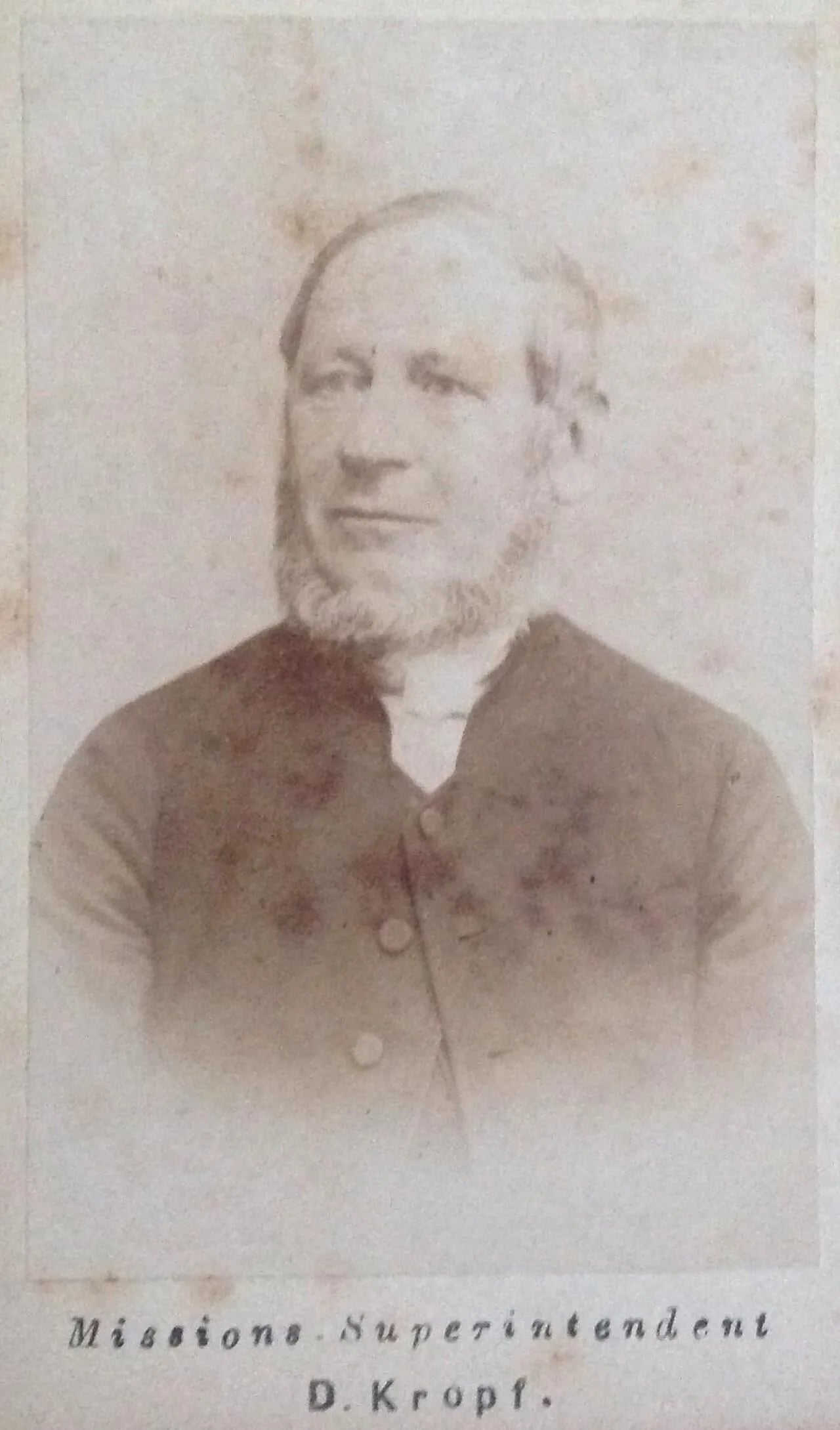 Portrait of Albert Kropf (1822–1910) – memorial page