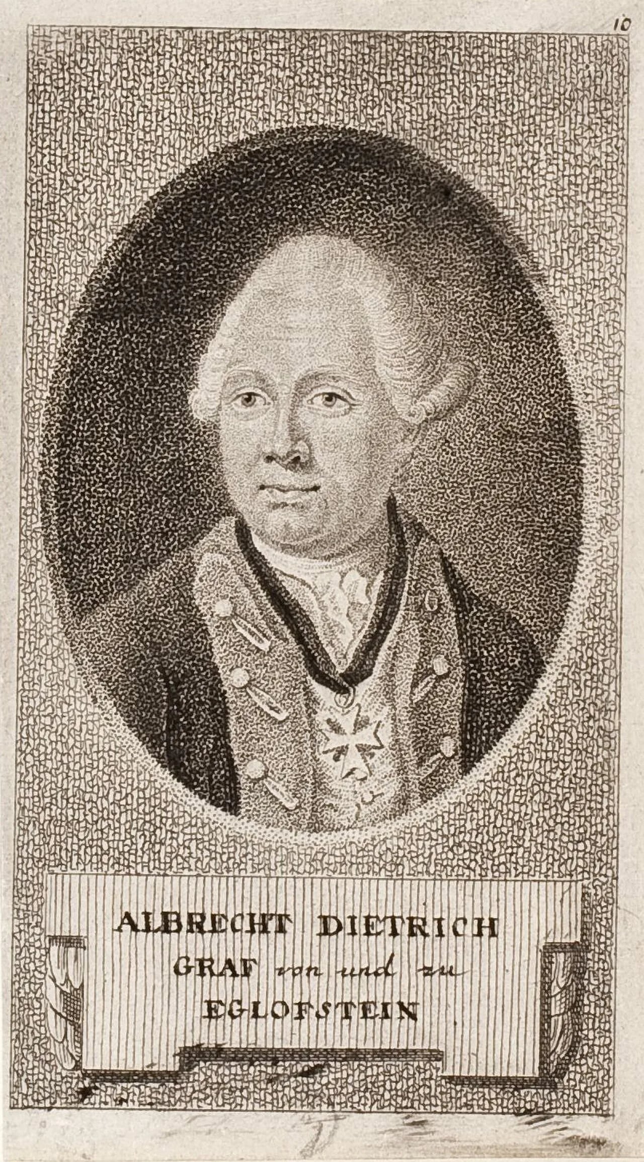 Portrait of Albrecht Dietrich Gottfried von und zum Egloffstein (1720–1791) – memorial page