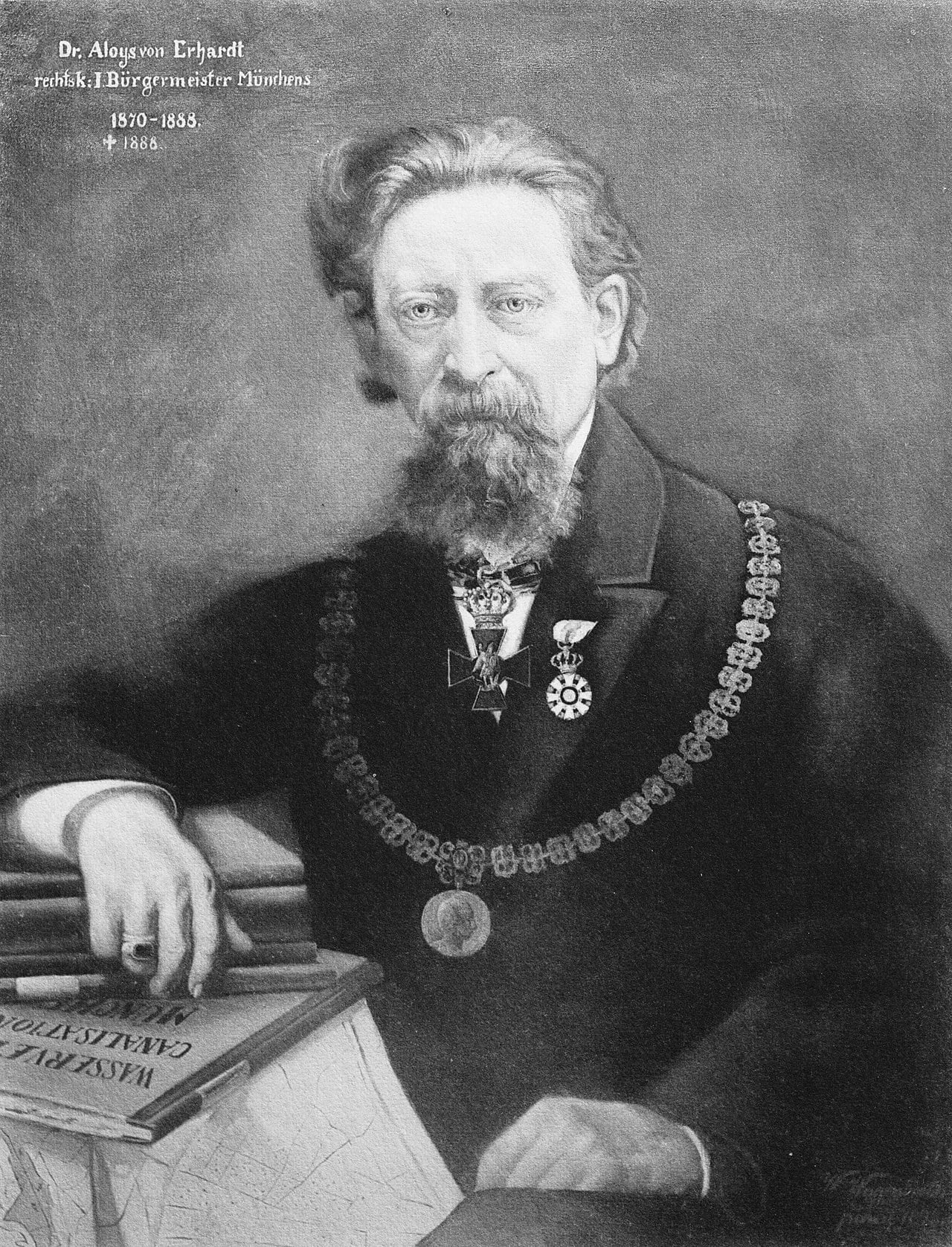 Porträt von Alois von Erhardt (1831–1888) – Gedenkseite