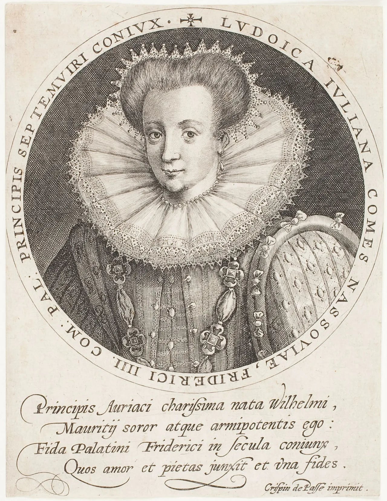 Porträt von Luise Juliana von Oranien-Nassau (1576–1644) – Gedenkseite