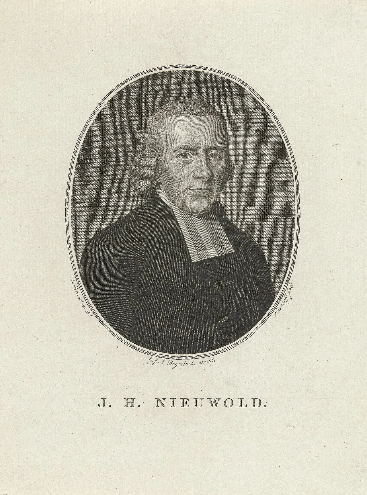 Porträt von Johannes Henricus Nieuwold (1737–1812) – Gedenkseite