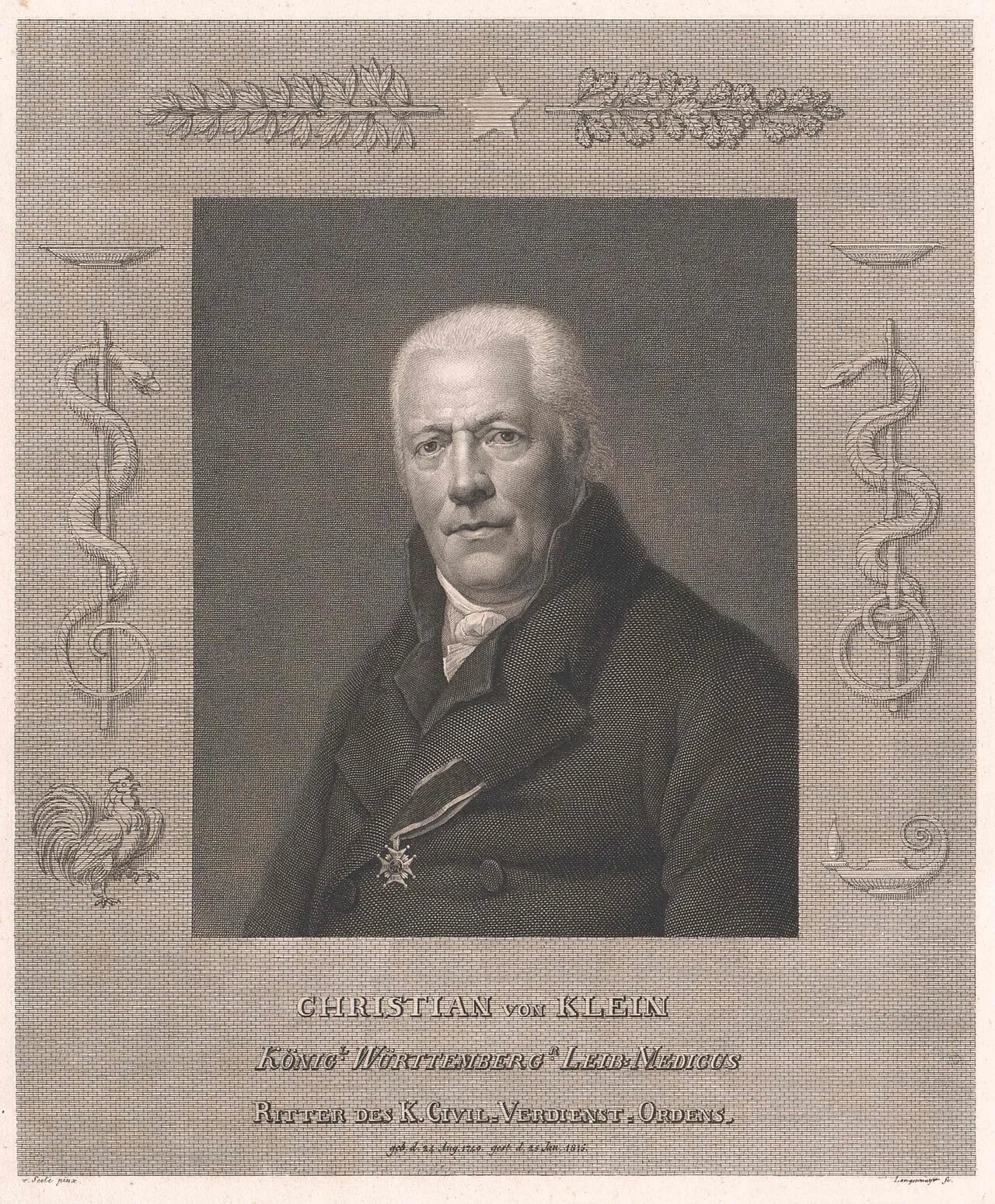 Portrait of Christian Klein (1740–1815) – memorial page