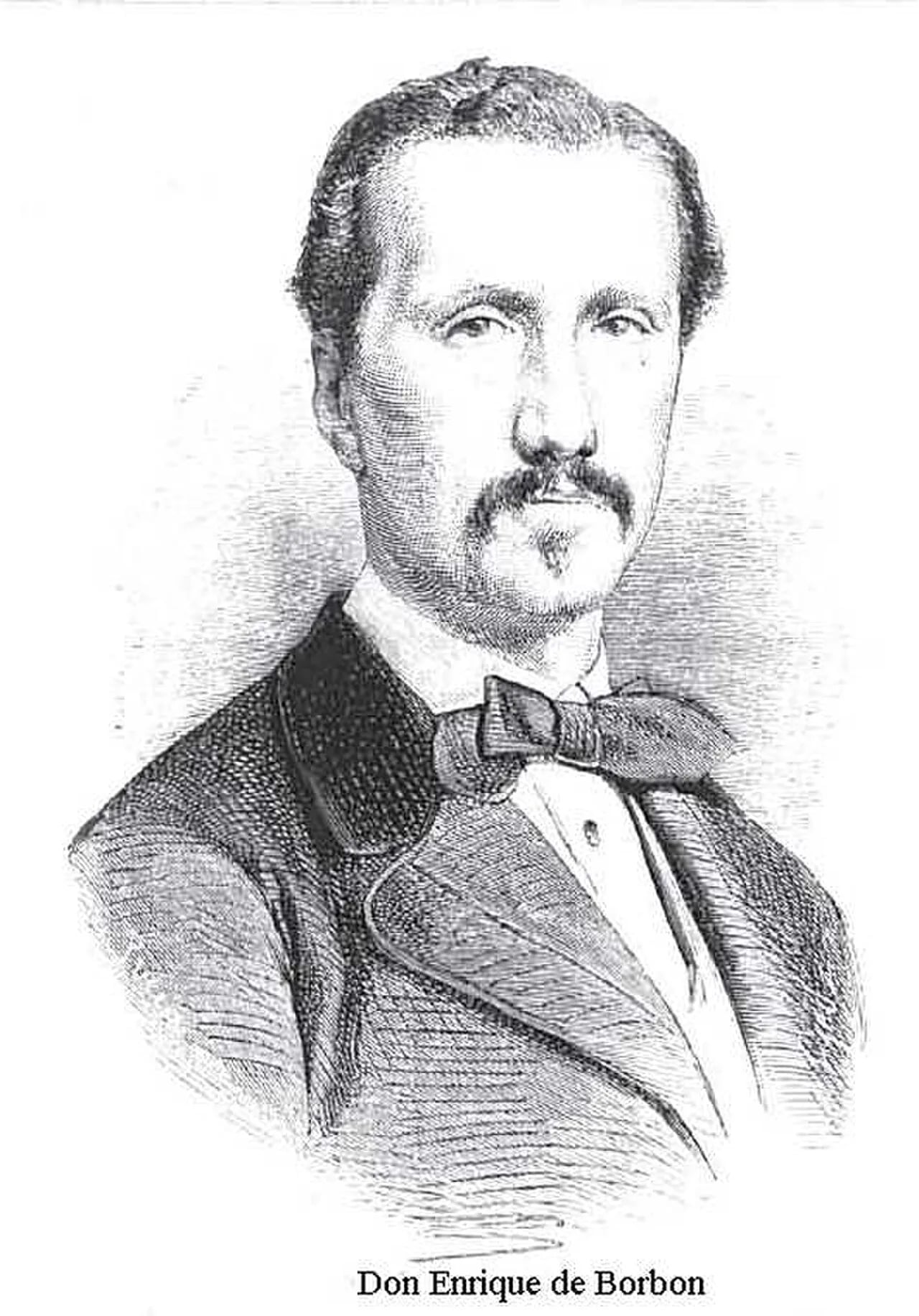 Porträt von Enrique María Fernando Carlos Francisco Luis de Borbón y Borbón-Dos Sicilias (1823–1870) – Gedenkseite