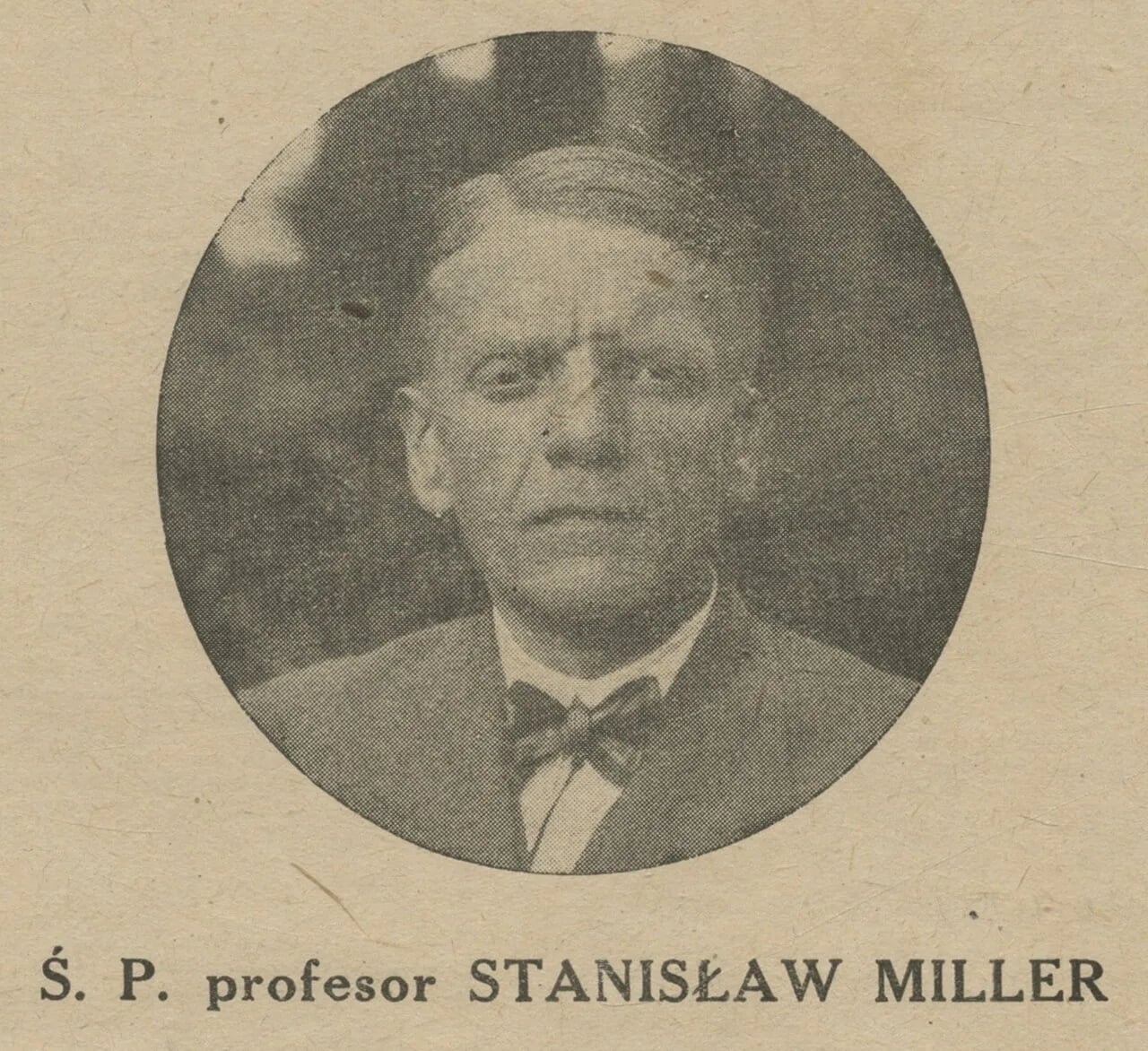 Portrait of Stanisław Miller (1880–1925) – memorial page
