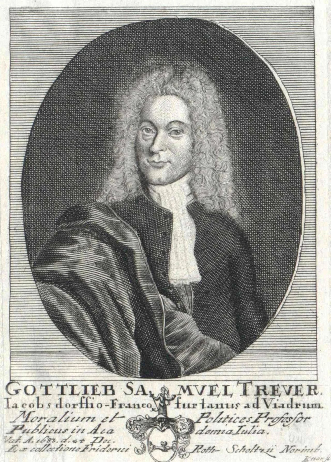 Porträt von Gottlieb Samuel Treuer (1683–1743) – Gedenkseite