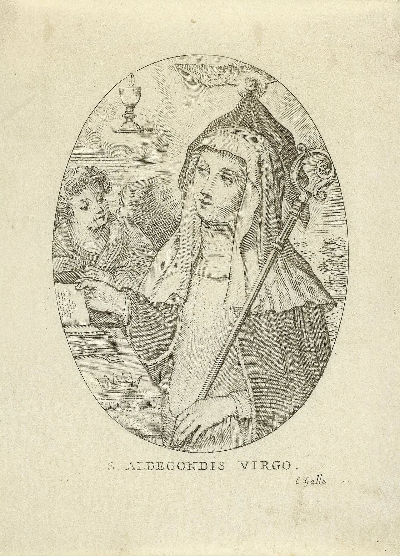 Porträt von Aldegundis (639–684) – Gedenkseite