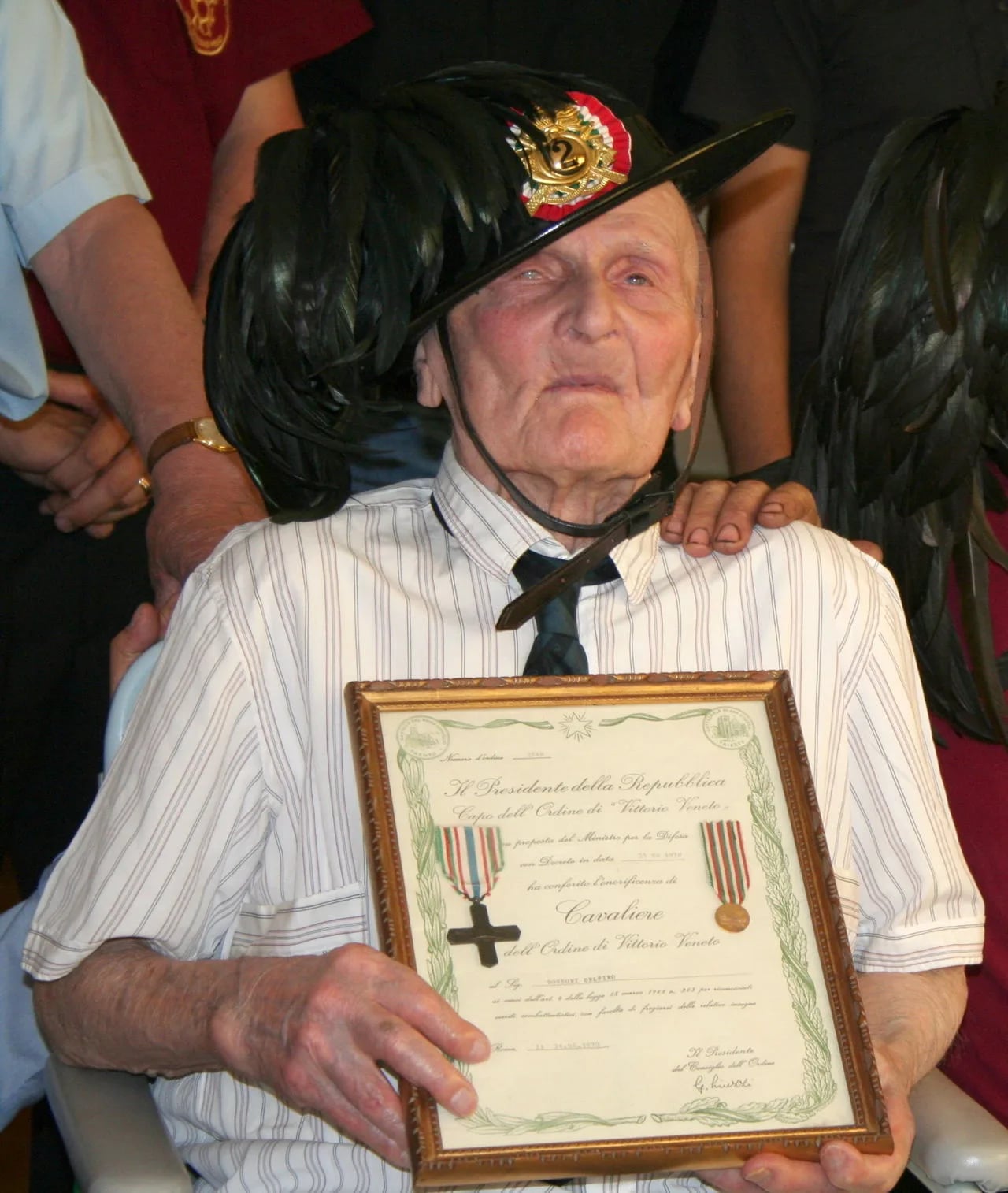 Portrait of Delfino Borroni (1898–2008) – memorial page