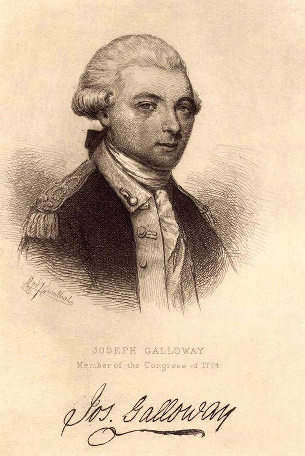 Porträt von Joseph Galloway (1731–1803) – Gedenkseite