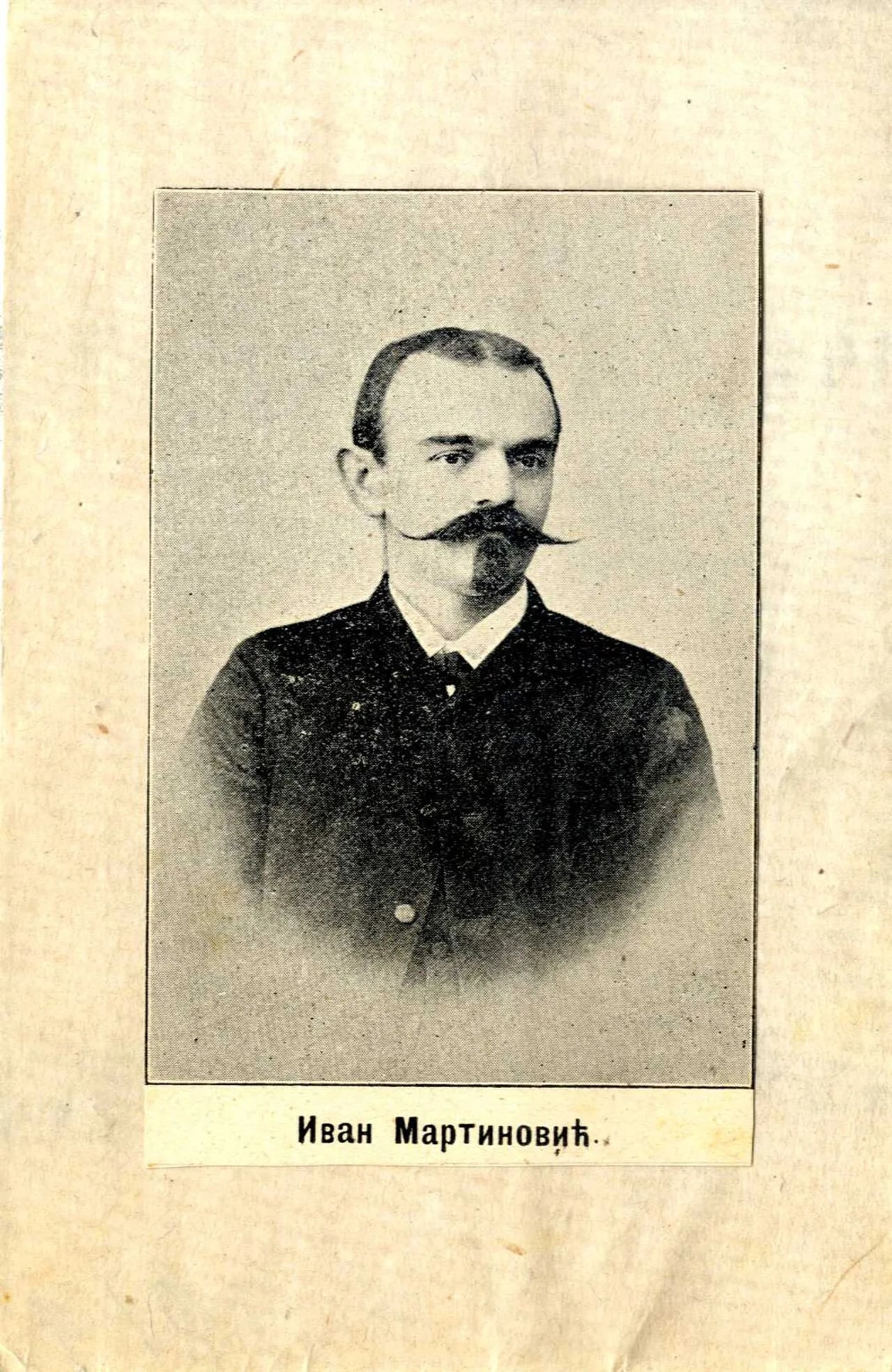 Porträt von Ivan Martinović (1863–1926) – Gedenkseite