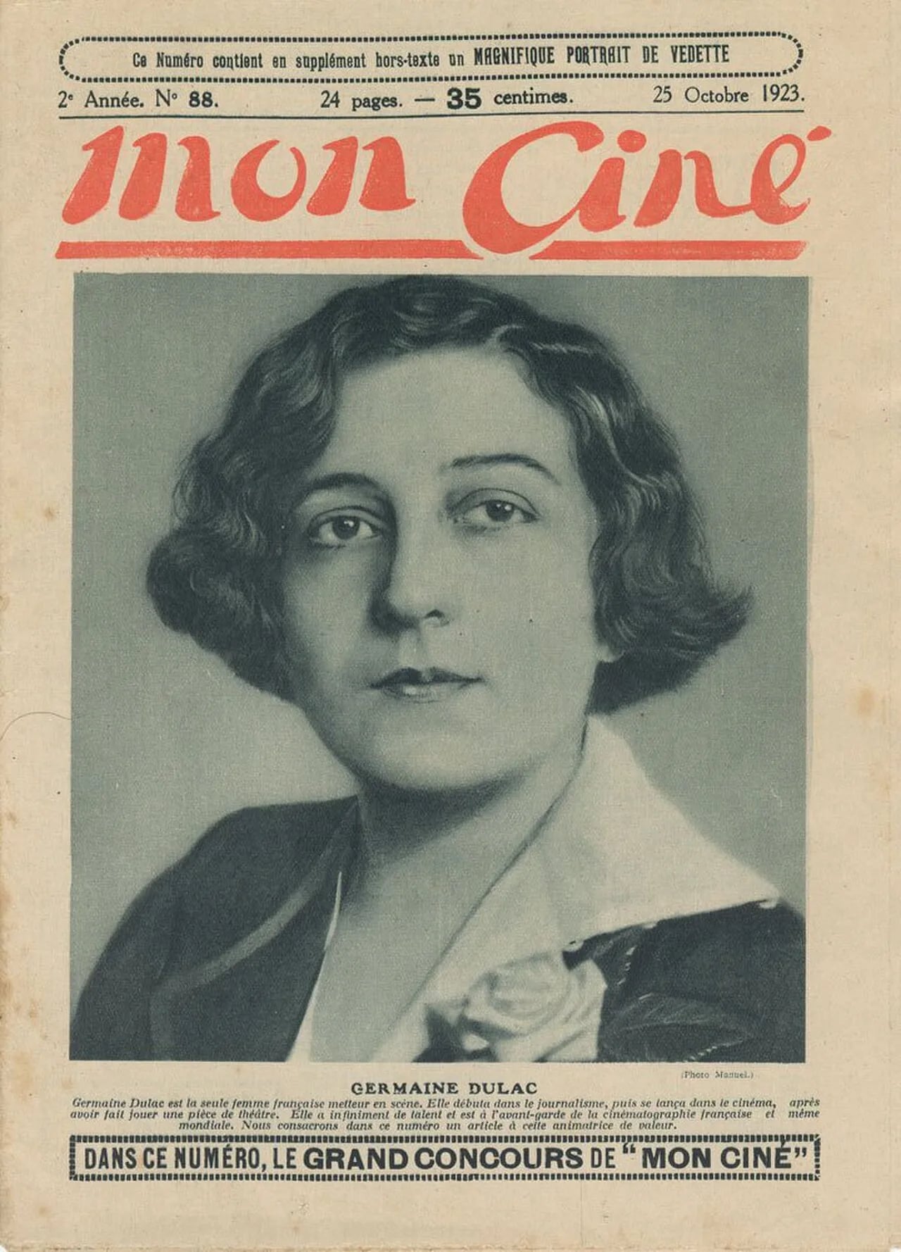Porträt von Germaine Dulac (1882–1942) – Gedenkseite