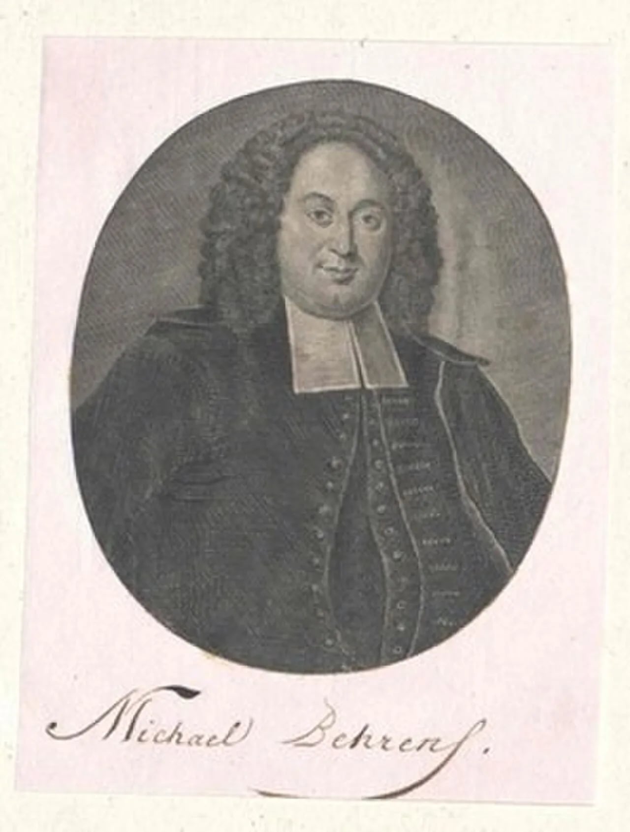 Porträt von Michael Berns (1657–1728) – Gedenkseite