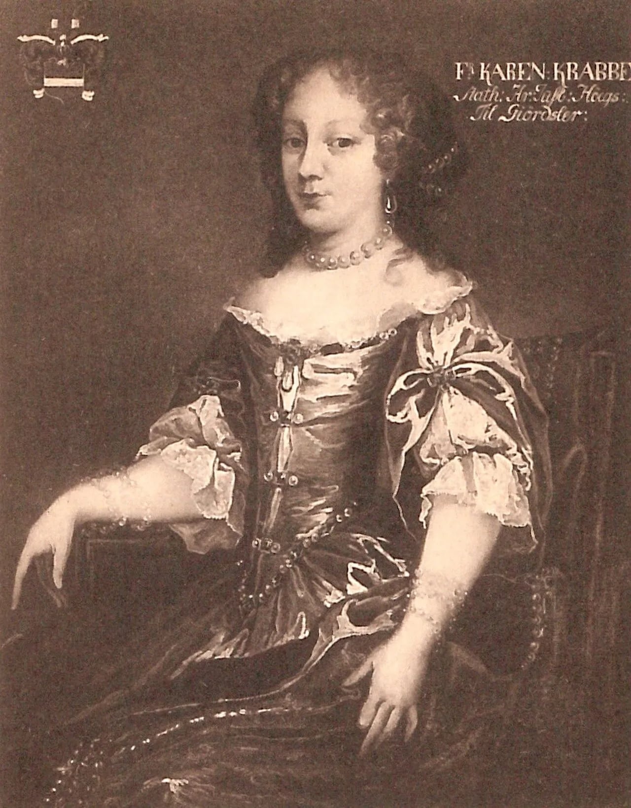Portrait of Karen Iversdatter Krabbe (1637–1702) – memorial page