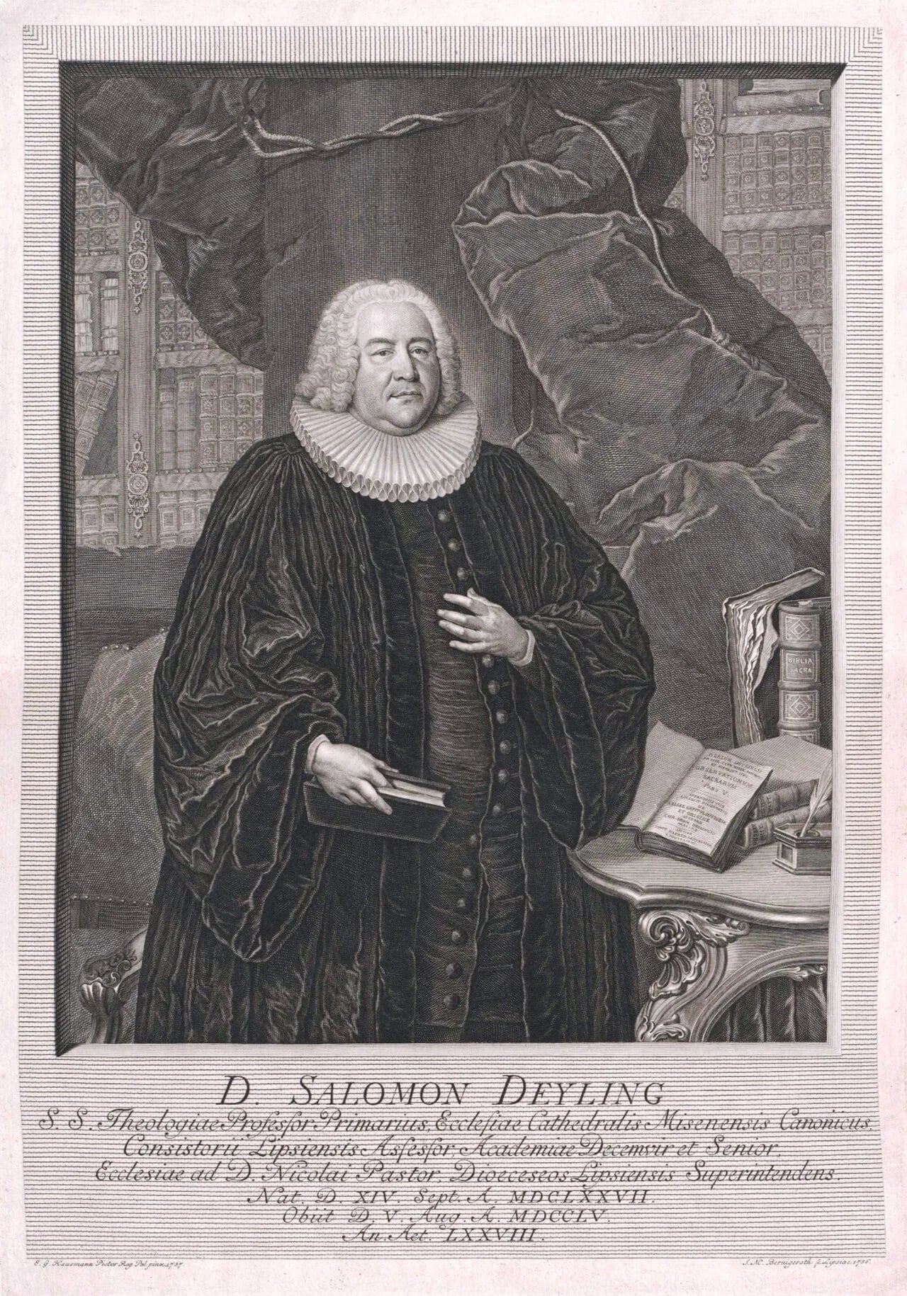 Porträt von Salomon Deyling (1677–1755) – Gedenkseite
