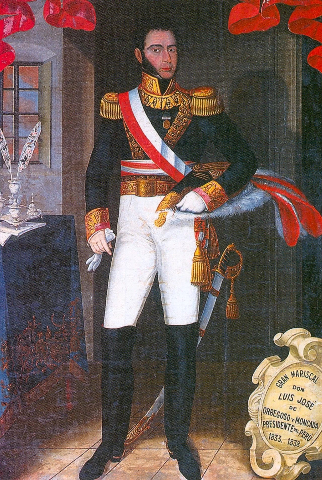 Porträt von Luis José de Orbegoso (1795–1847) – Gedenkseite