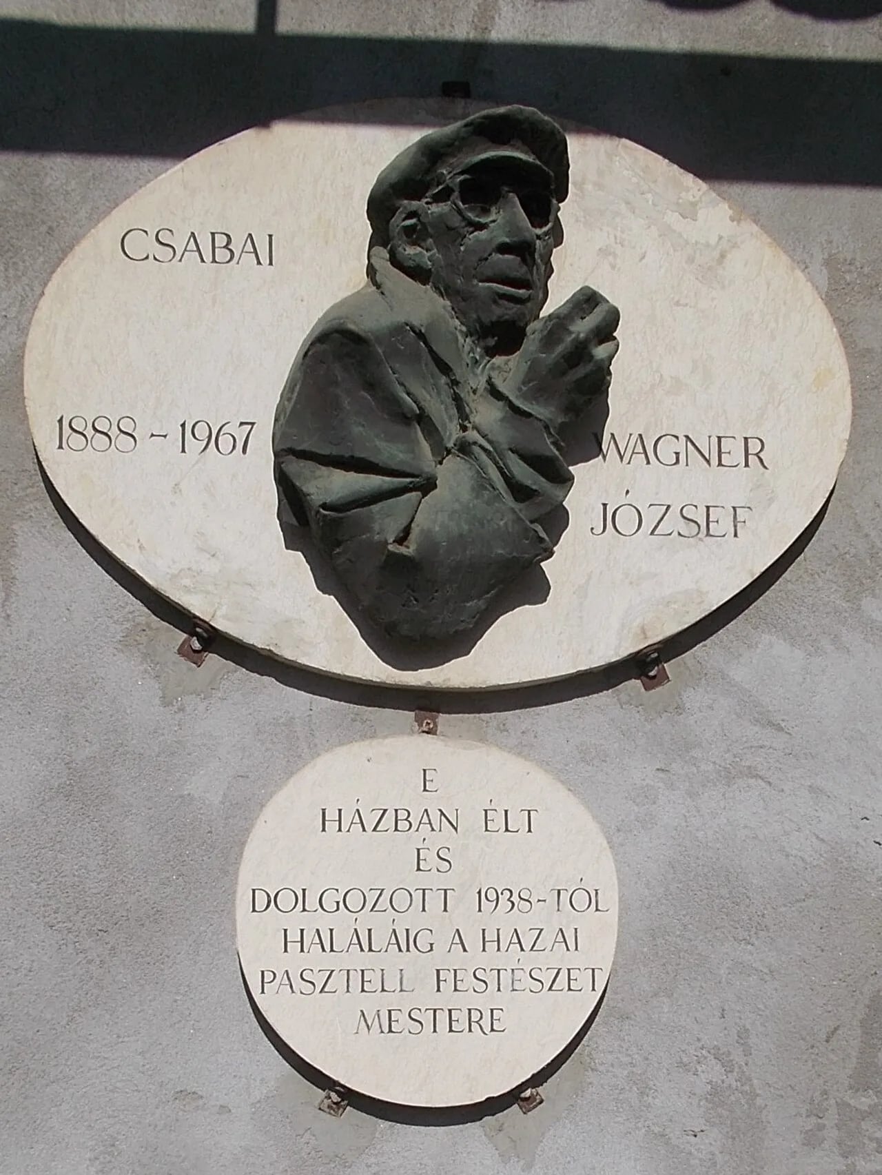 Porträt von József Csabai-Wágner (1888–1967) – Gedenkseite