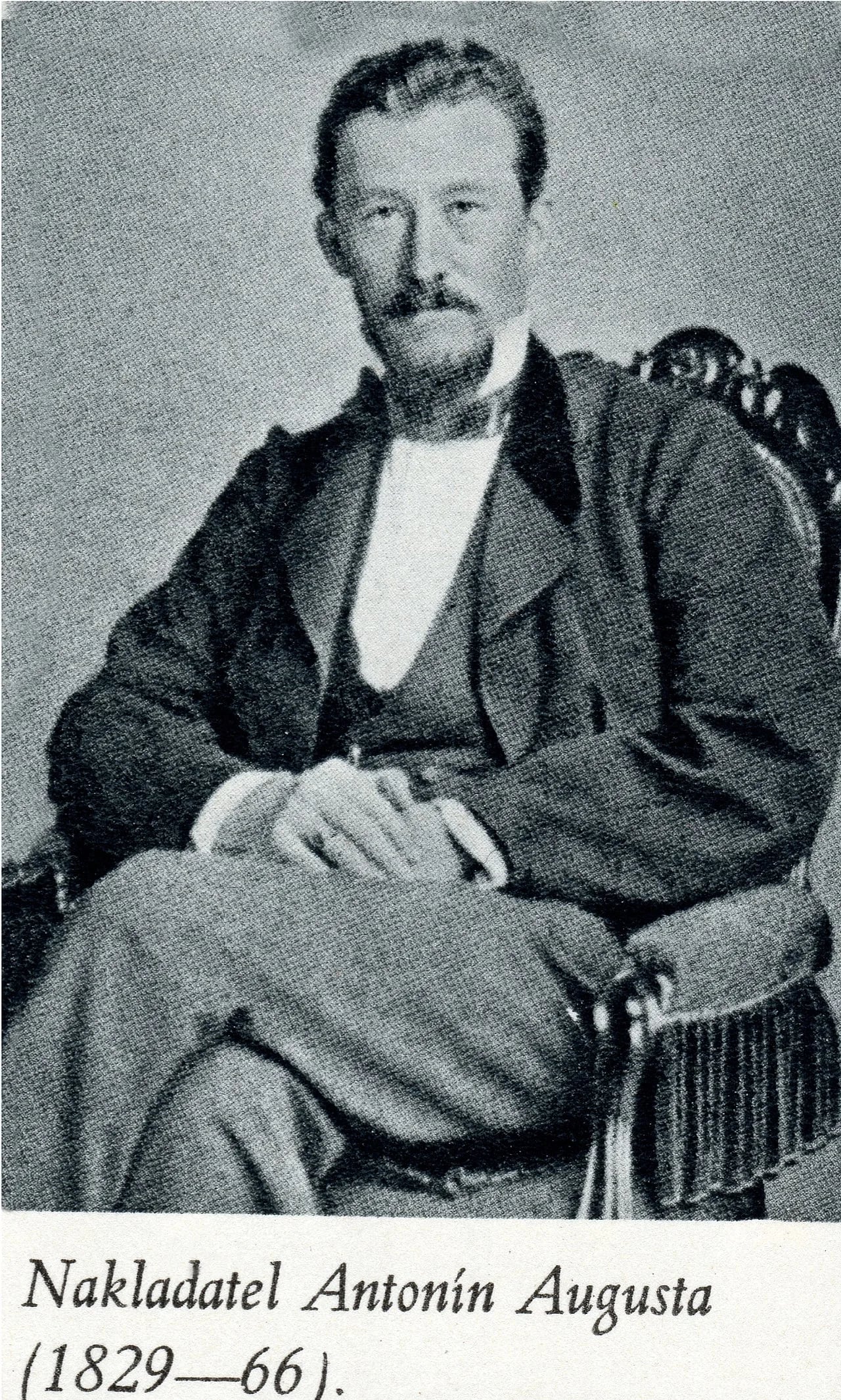 Porträt von Antonín Augusta (1832–1866) – Gedenkseite