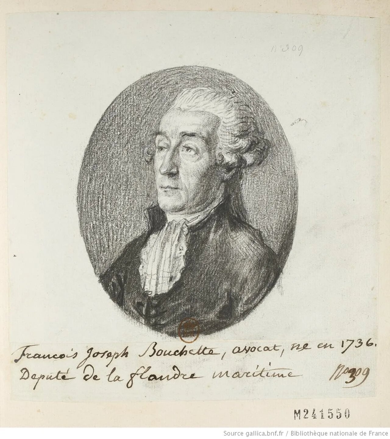 Porträt von François Joseph Bouchette (1735–1810) – Gedenkseite