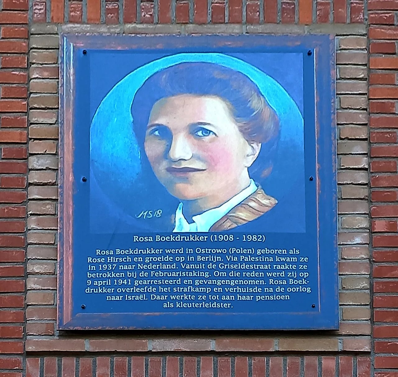 Porträt von Rosa Boekdrukker (1908–1982) – Gedenkseite
