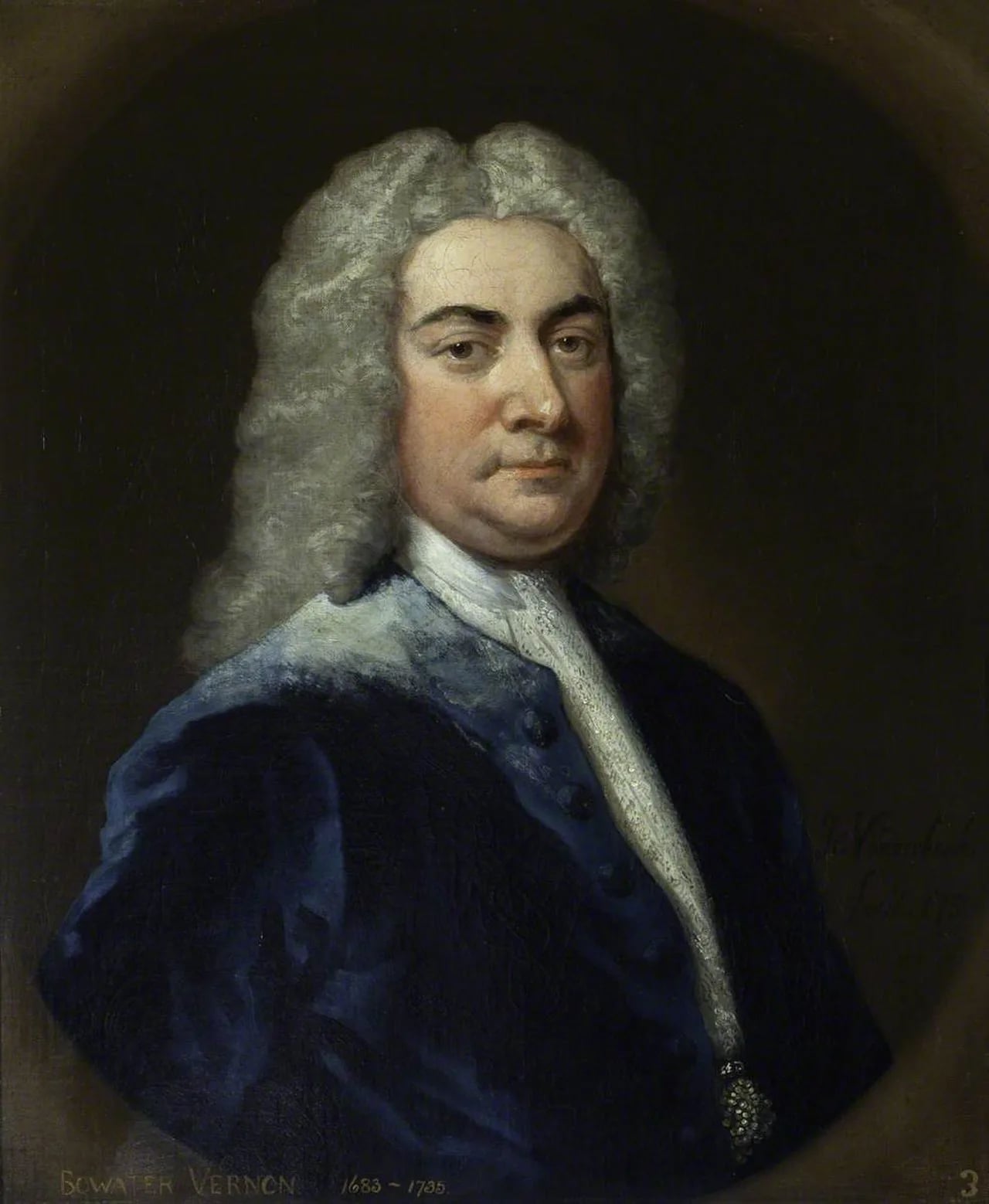Portrait of Bowater Vernon (1683–1735) – memorial page