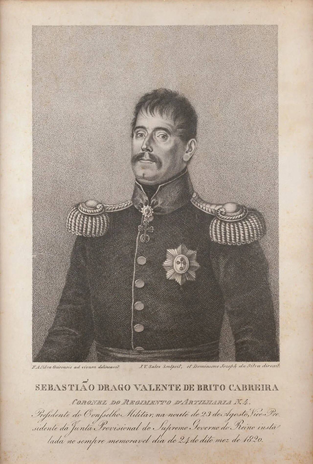 Porträt von Sebastião Drago Valente de Brito Cabreira (1763–1833) – Gedenkseite
