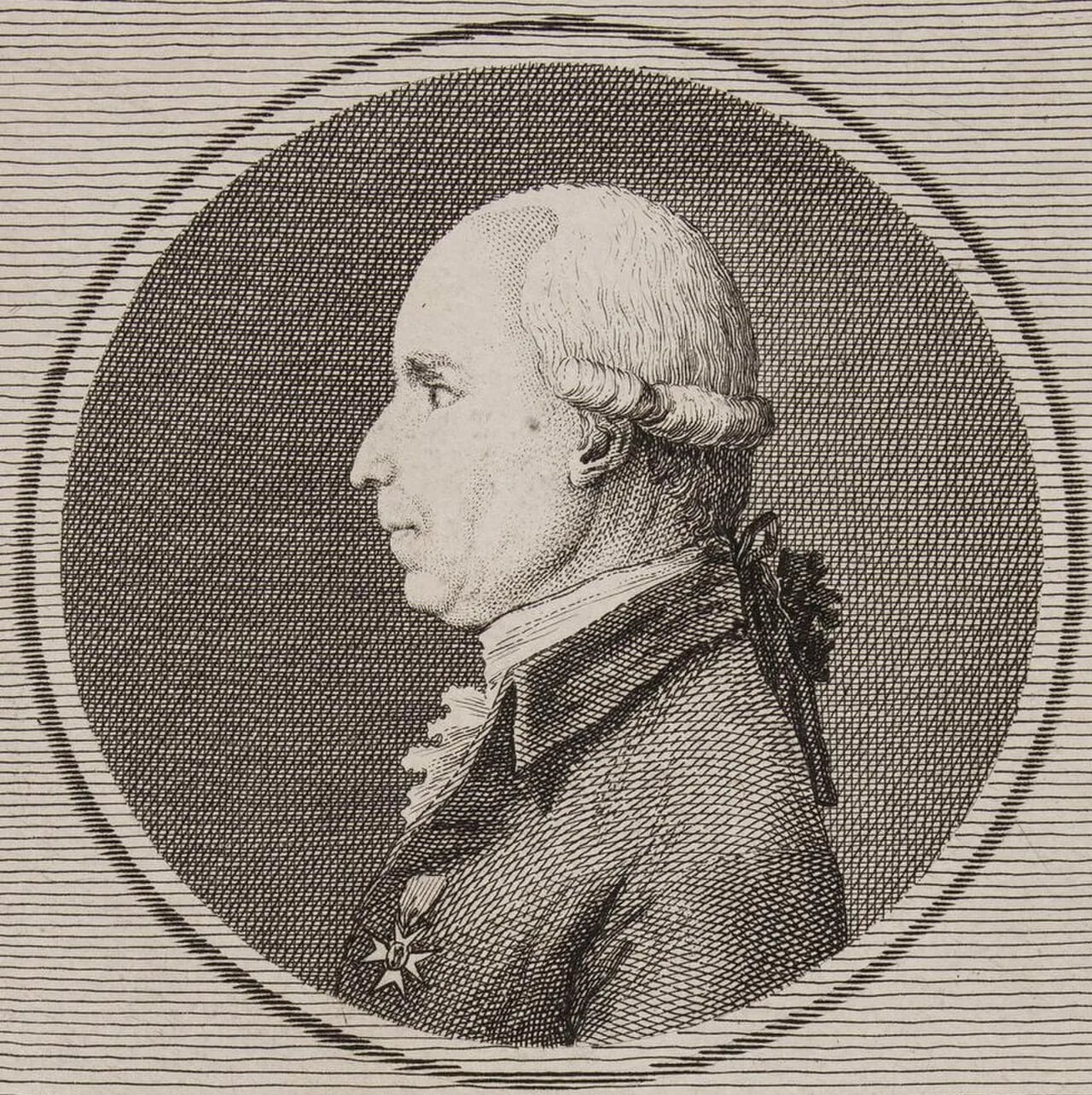 Porträt von Jean-Baptiste Joseph de Bailly de Fresnay (1732–1811) – Gedenkseite