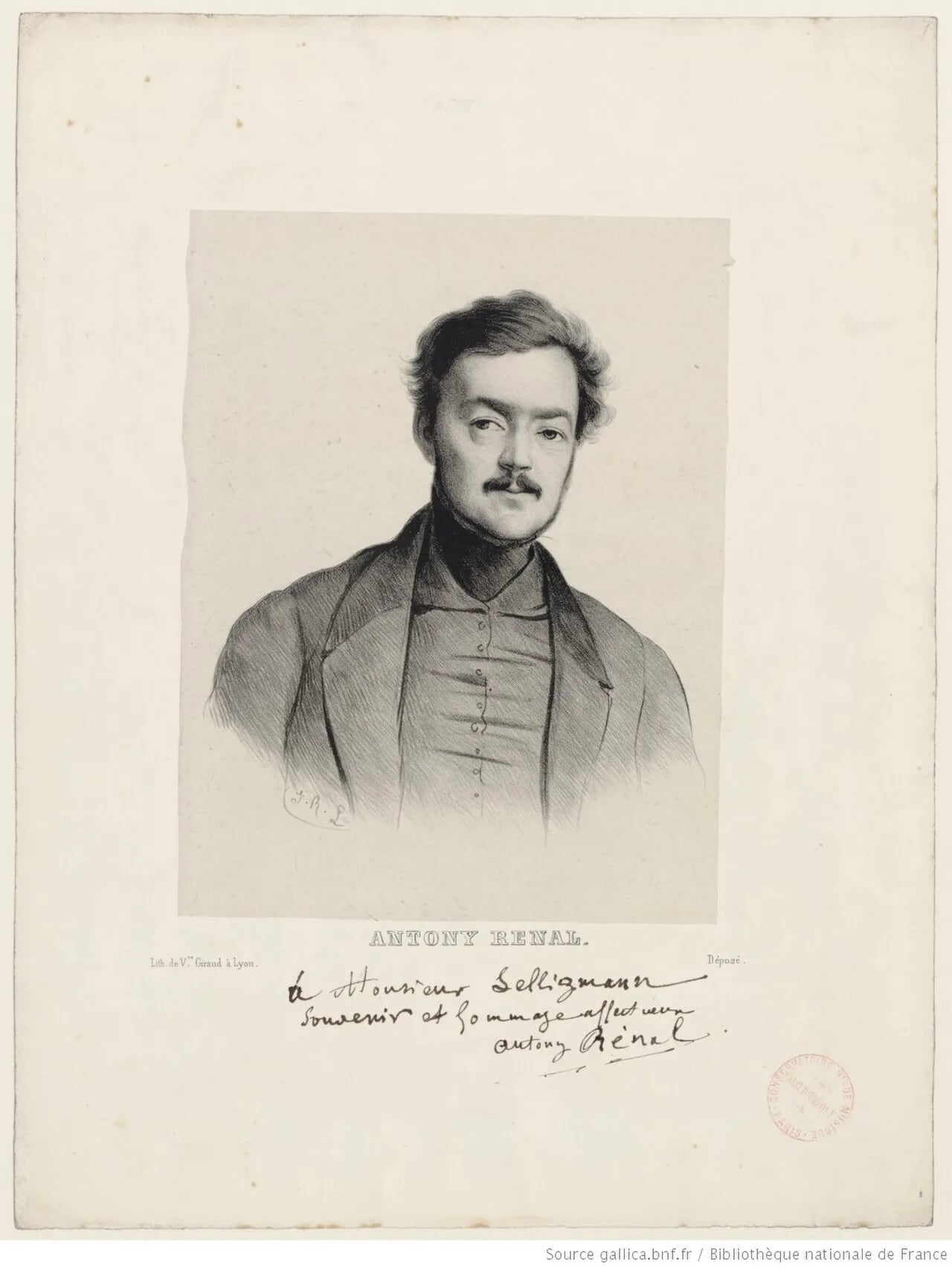 Porträt von Antony Rénal (1805–1866) – Gedenkseite