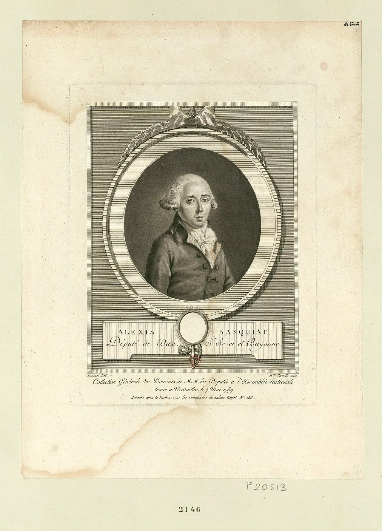 Porträt von Alexis de Basquiat-Mugriet (1757–1844) – Gedenkseite