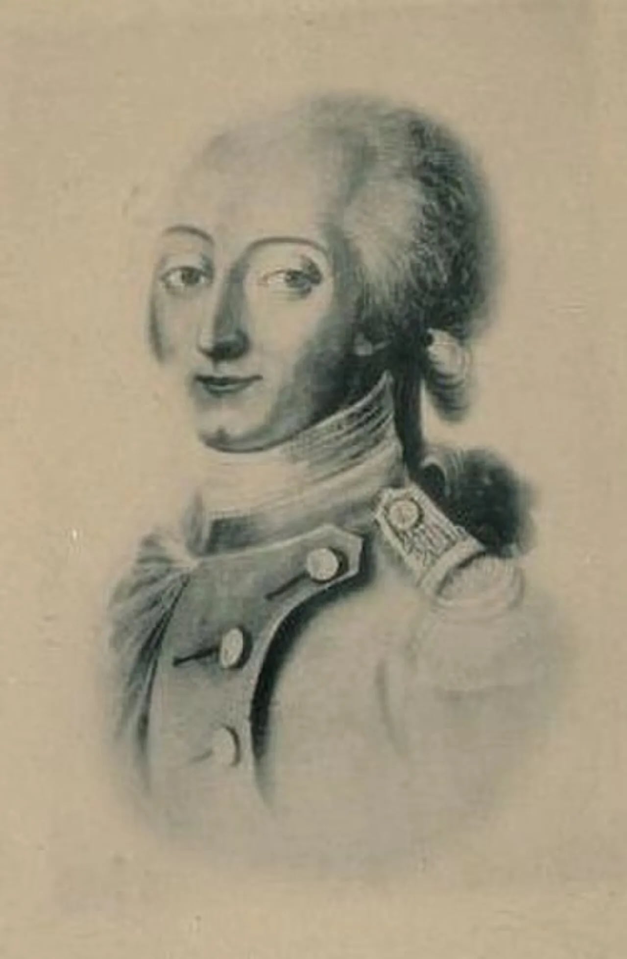 Porträt von Alexandre Louis de Fontbonne (1750–1796) – Gedenkseite