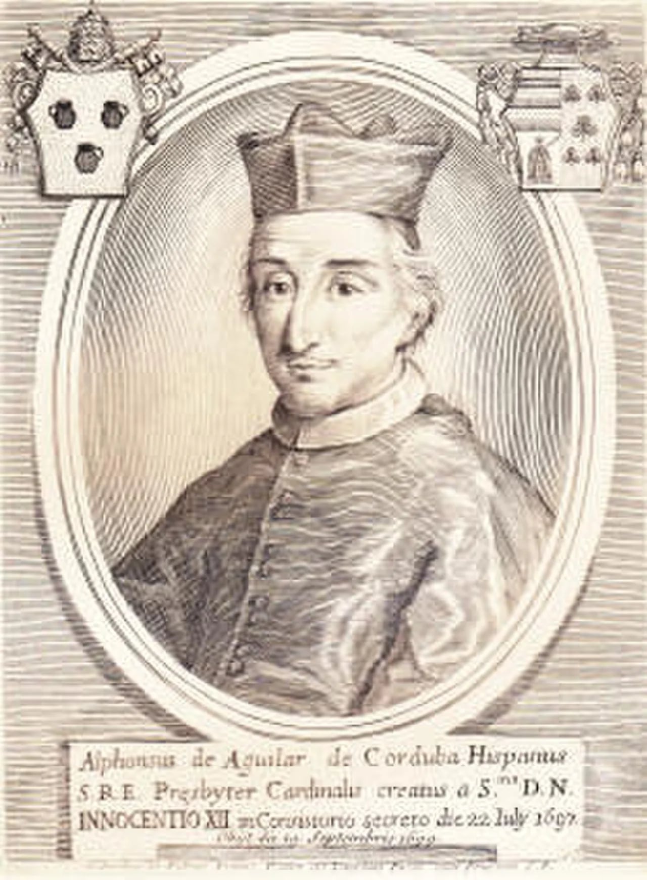 Porträt von Alonso Fernández de Córdoba y Aguilar (1653–1699) – Gedenkseite