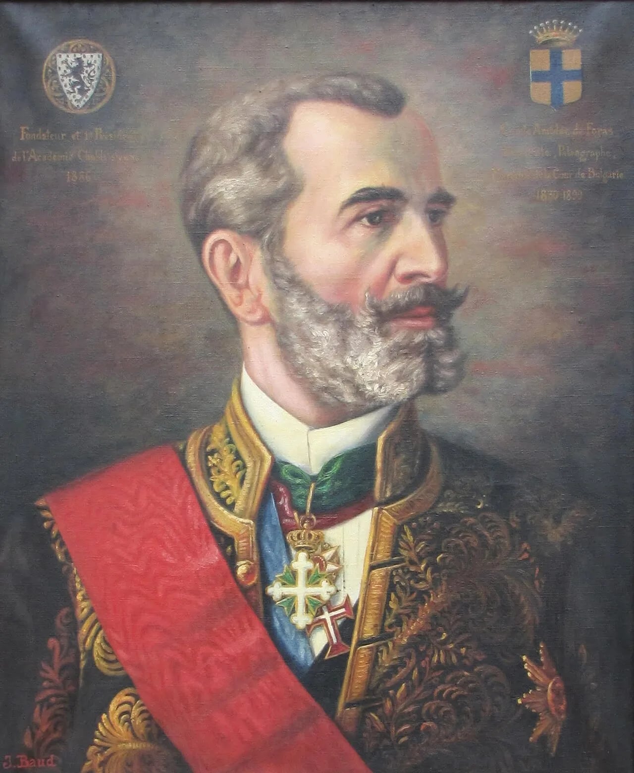 Porträt von Amédée de Foras (1830–1899) – Gedenkseite