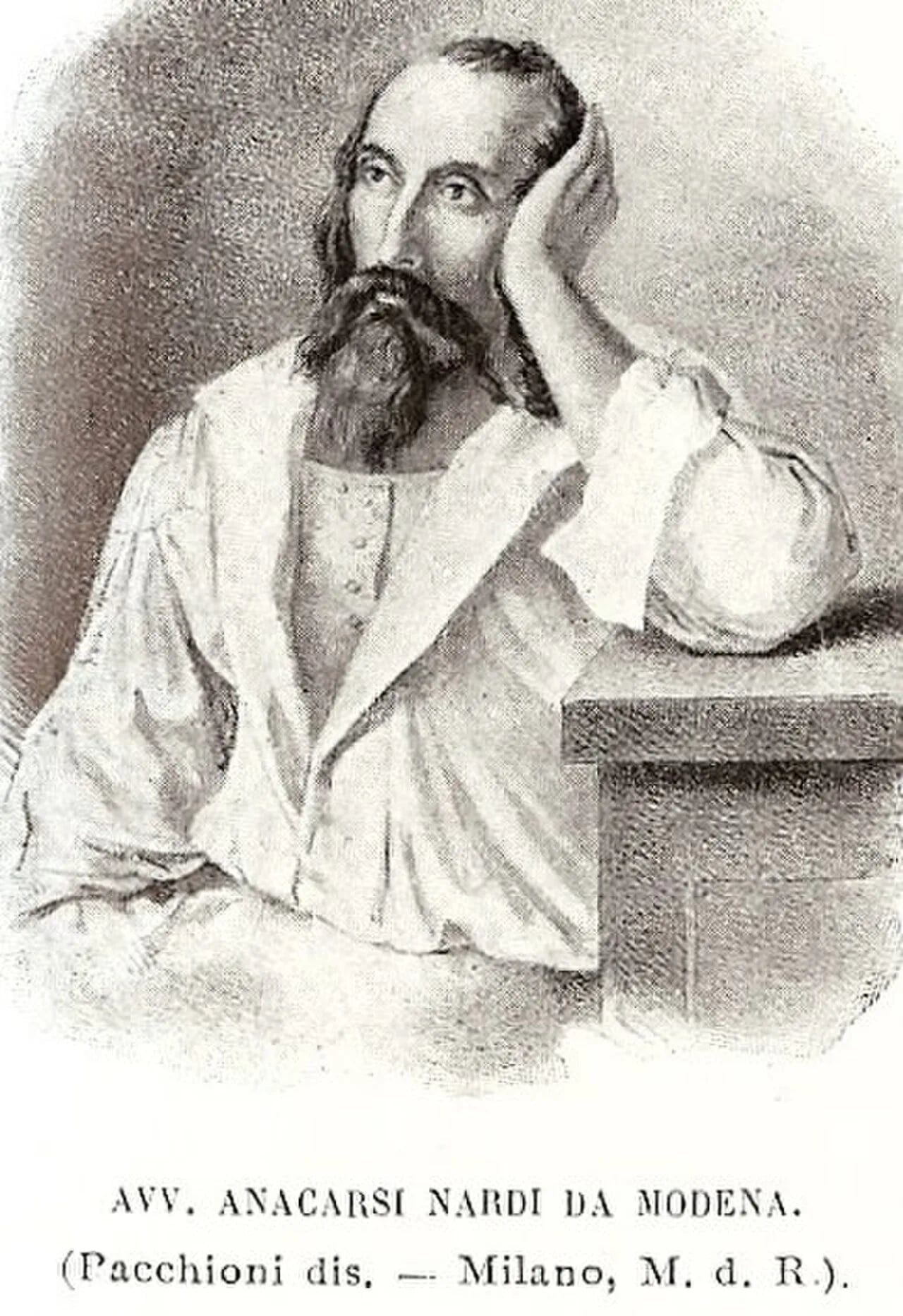 Porträt von Anacarsi Nardi (1800–1844) – Gedenkseite