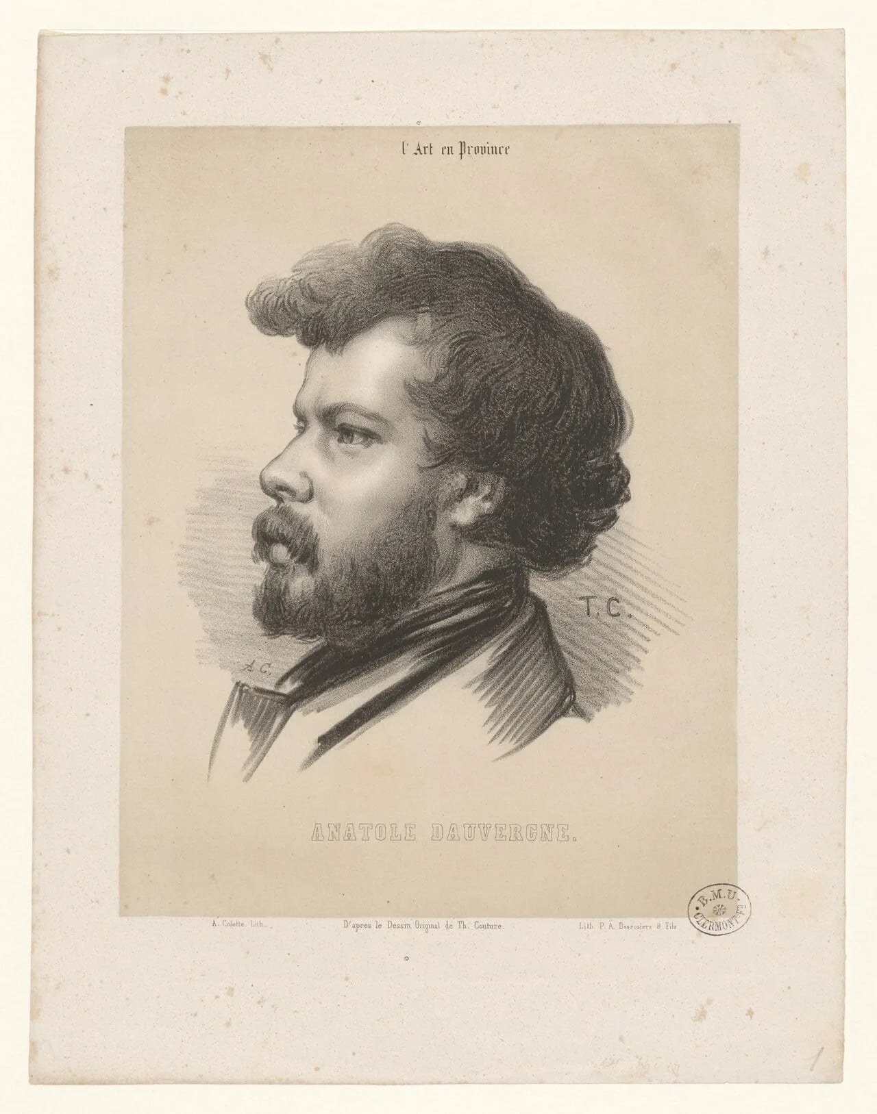 Porträt von Anatole Dauvergne (1812–1870) – Gedenkseite
