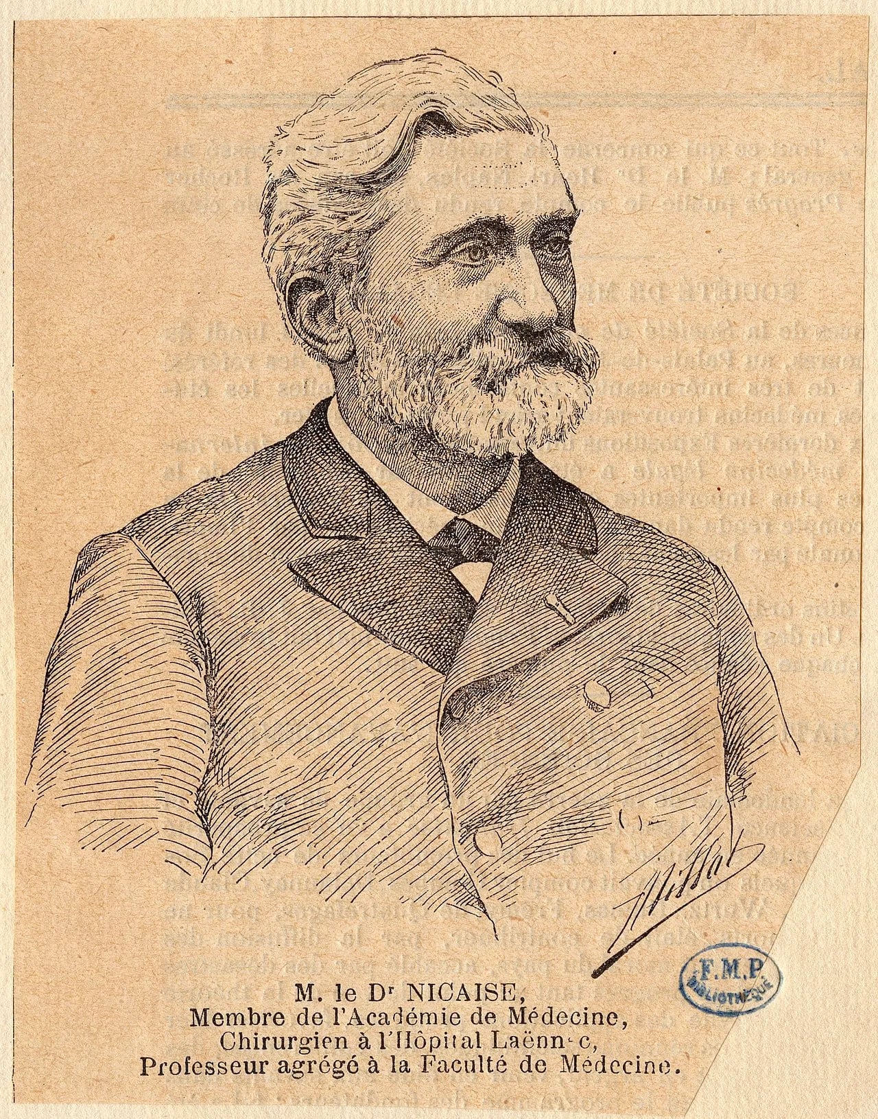 Portrait of Jules Édouard Nicaise (1838–1896) – memorial page