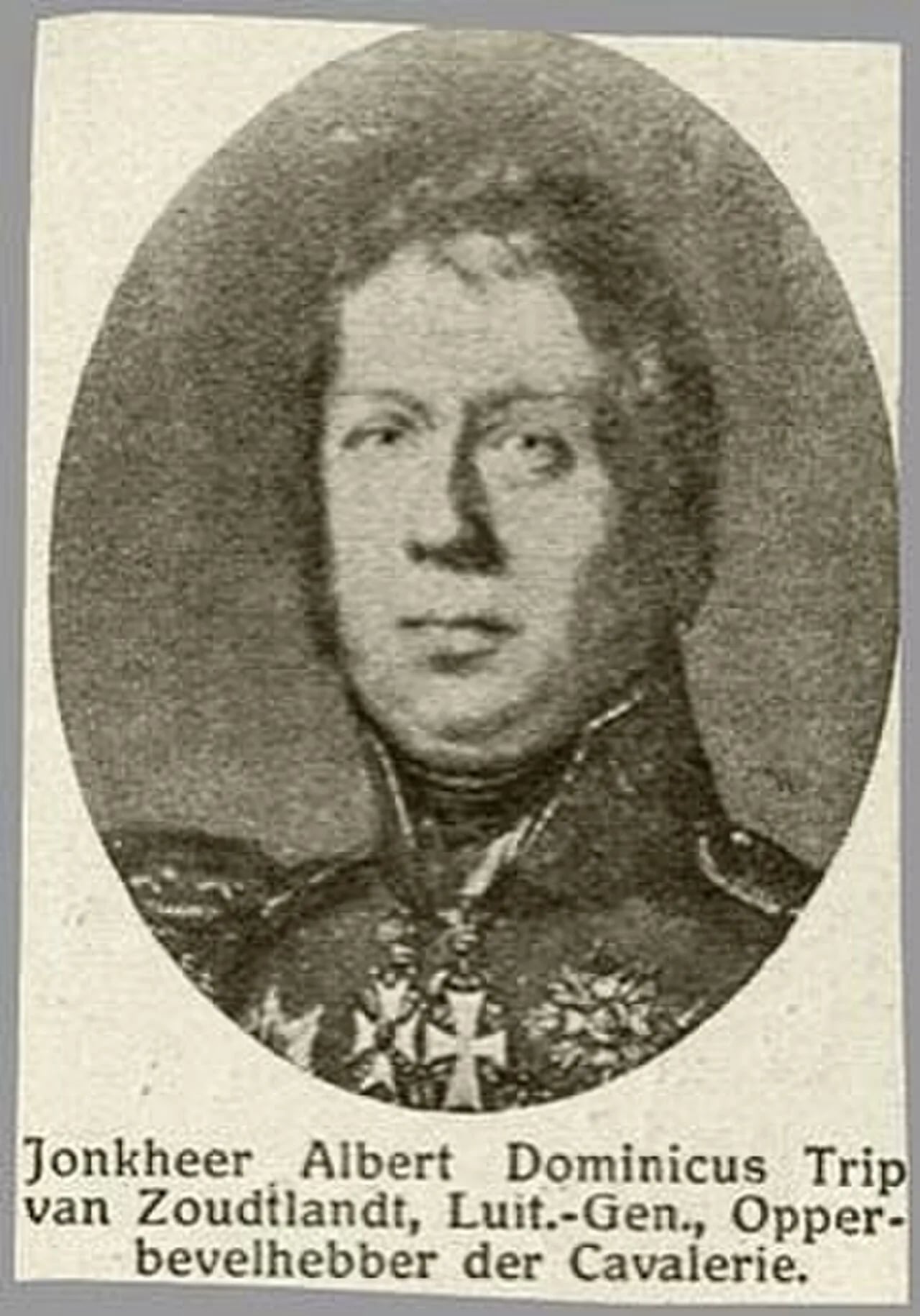 Porträt von Albert Dominicus Trip van Zoudtlandt (1776–1835) – Gedenkseite